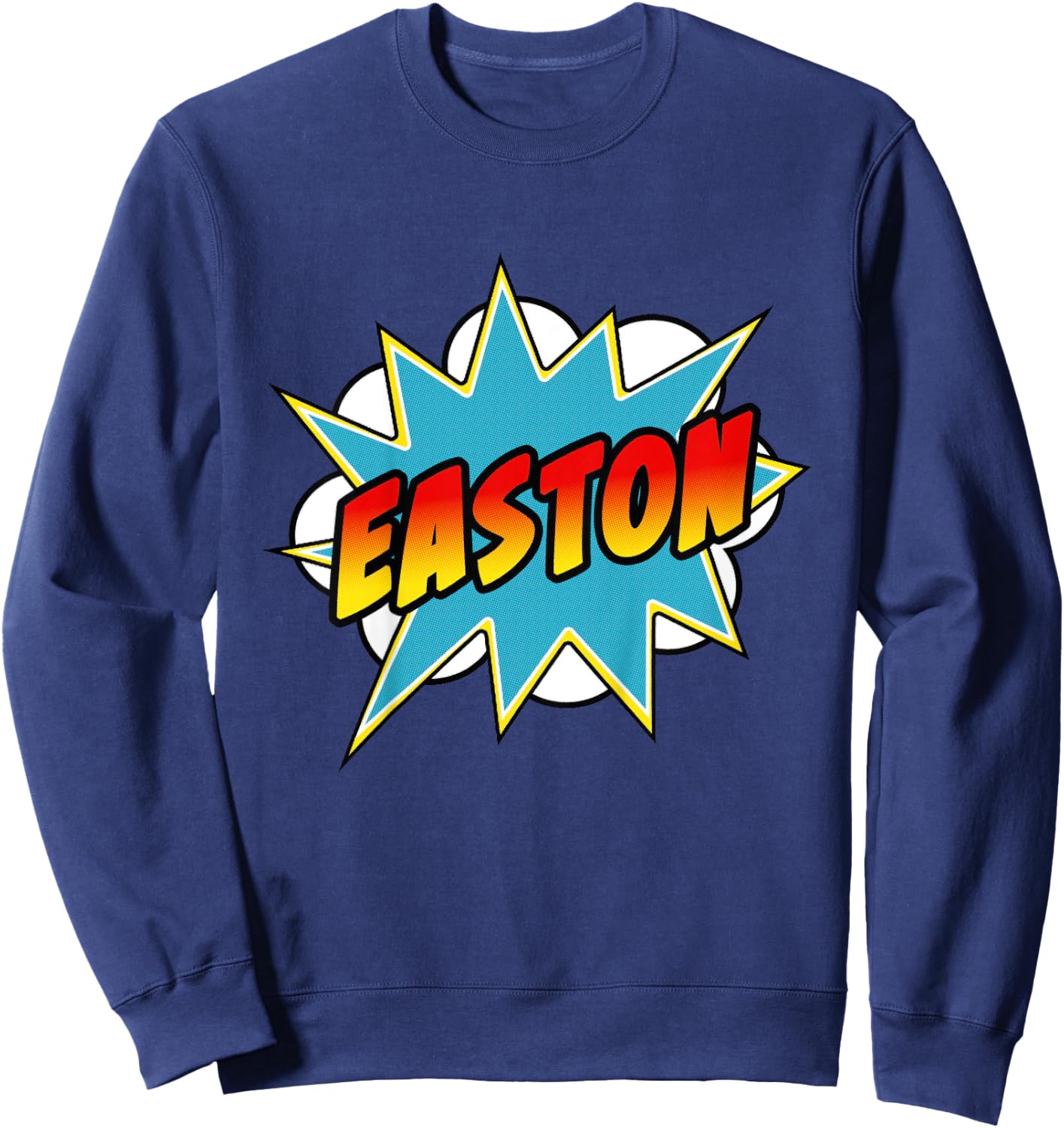 Kids Boys Easton Comic Book Superhero Name Sweatshirt - Sweatshirt | Navy