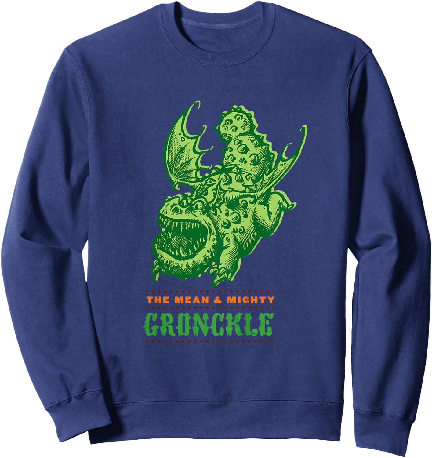 Kids DreamWorks' Dragons: Green Gronckle Sweatshirt - Sweatshirt | Navy