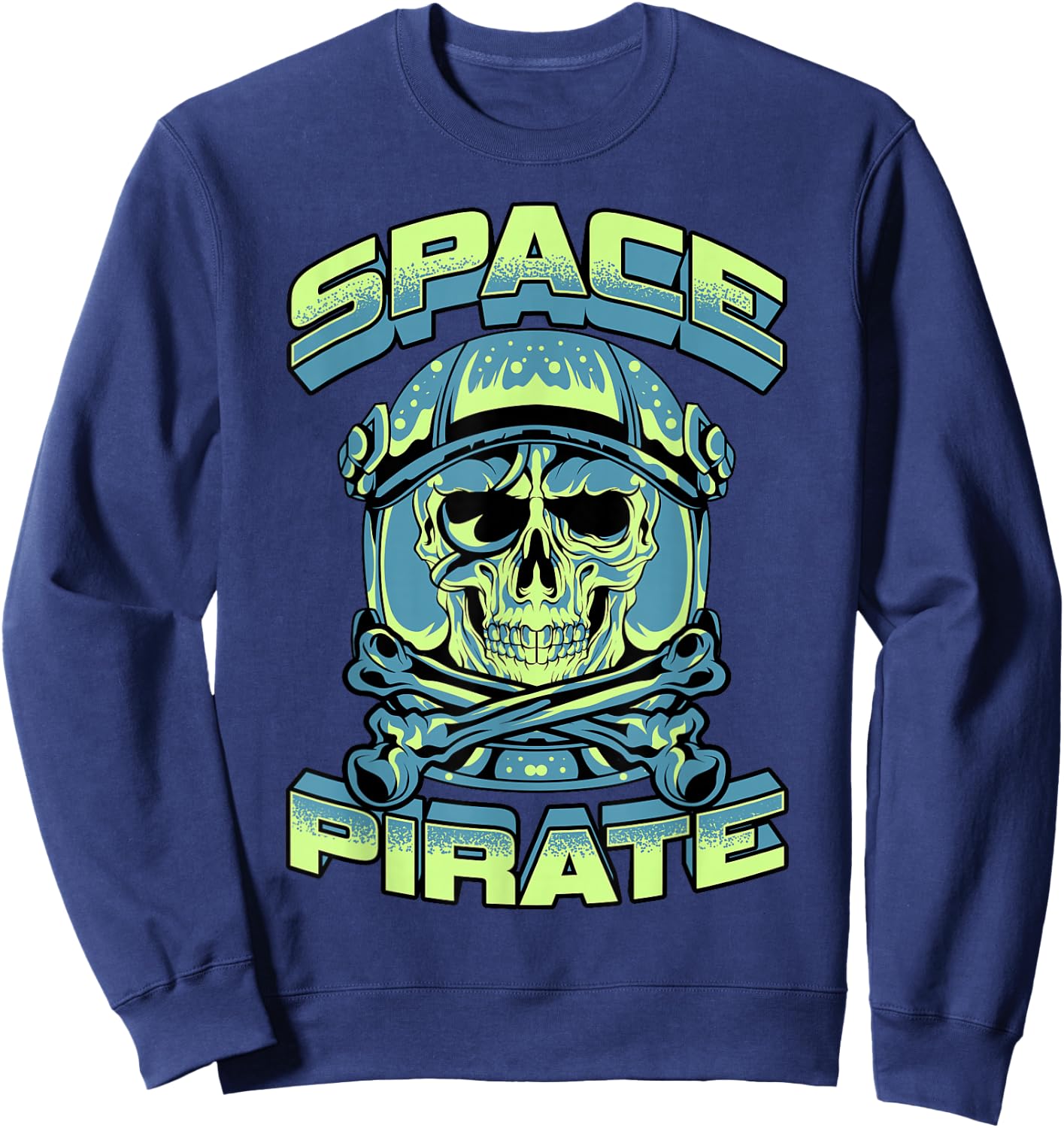 Raumpirat Astronaut Skull Scary Halloween Costume Sweatshirt - Sweatshirt | Navy