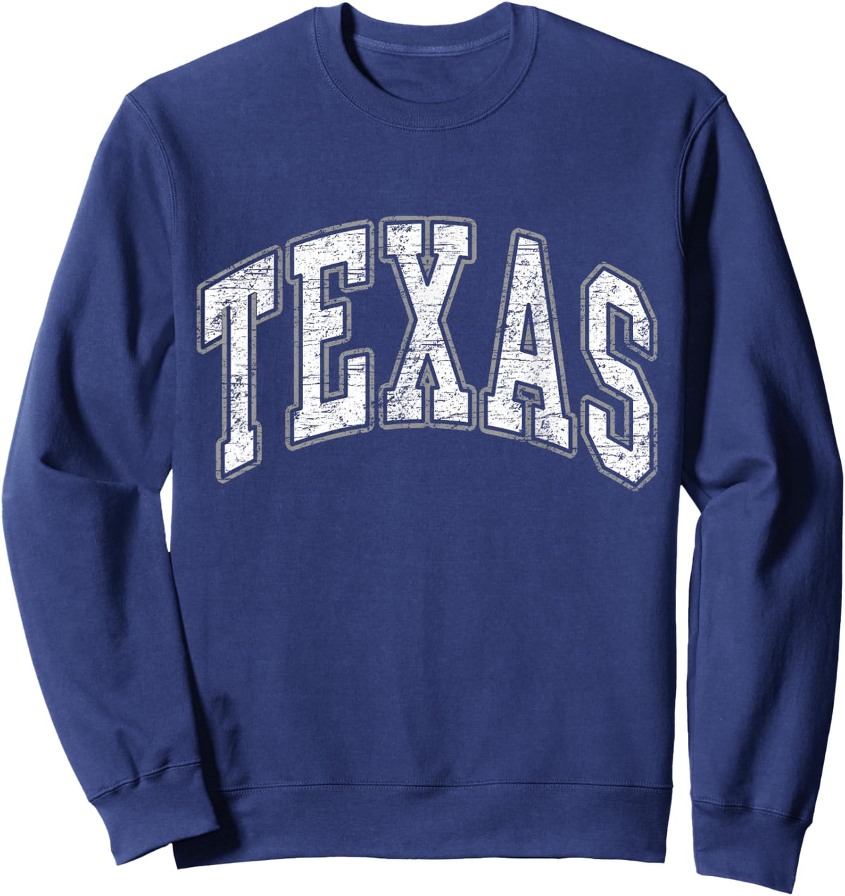 Texas Vintage Retro Varsity Arch Men Girl Women Kids Adult Sweatshirt - Sweatshirt | Navy