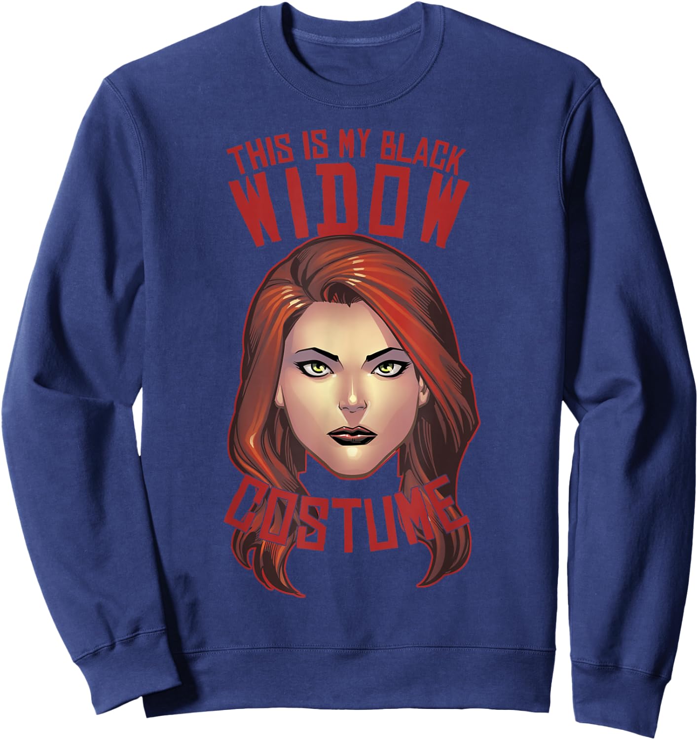 Marvel Black Widow Halloween Costume Graphic Sweatshirt - Sweatshirt | Navy