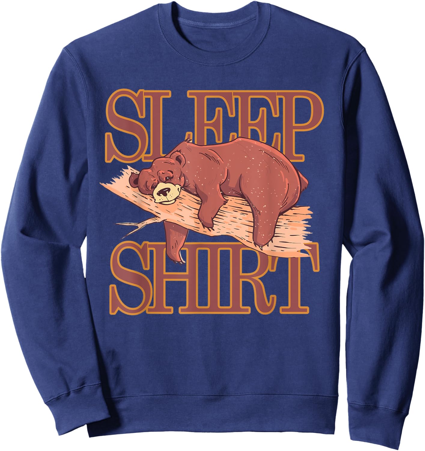 Sleep shirt pajamas pajamas nightgown bear gift Sweatshirt - Sweatshirt | Navy