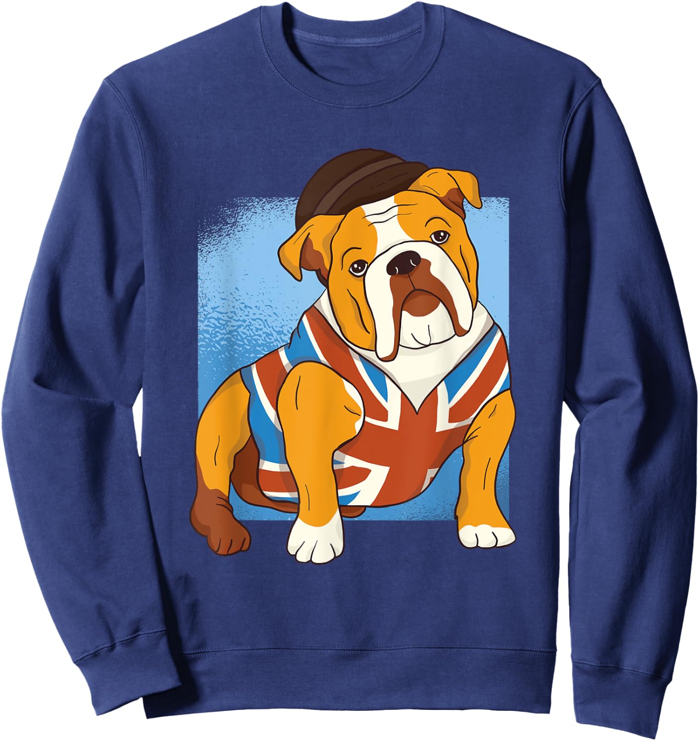 Union Jack British Flag UK British Isles English Bulldog Men Women Kids Sweatshirt - Sweatshirt | Navy