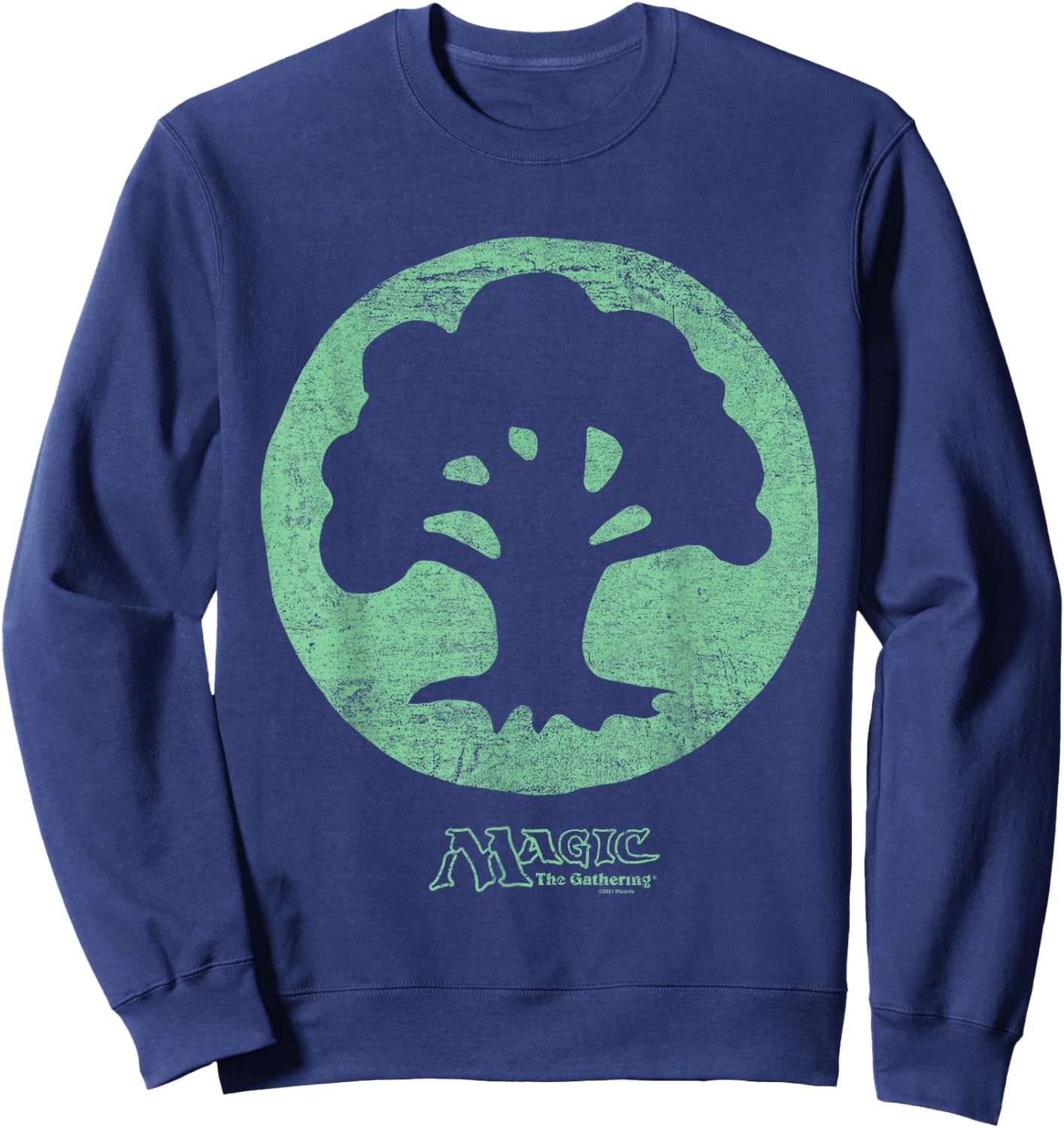 Magic: The Gathering Green Mana Sweatshirt - Sweatshirt | Navy