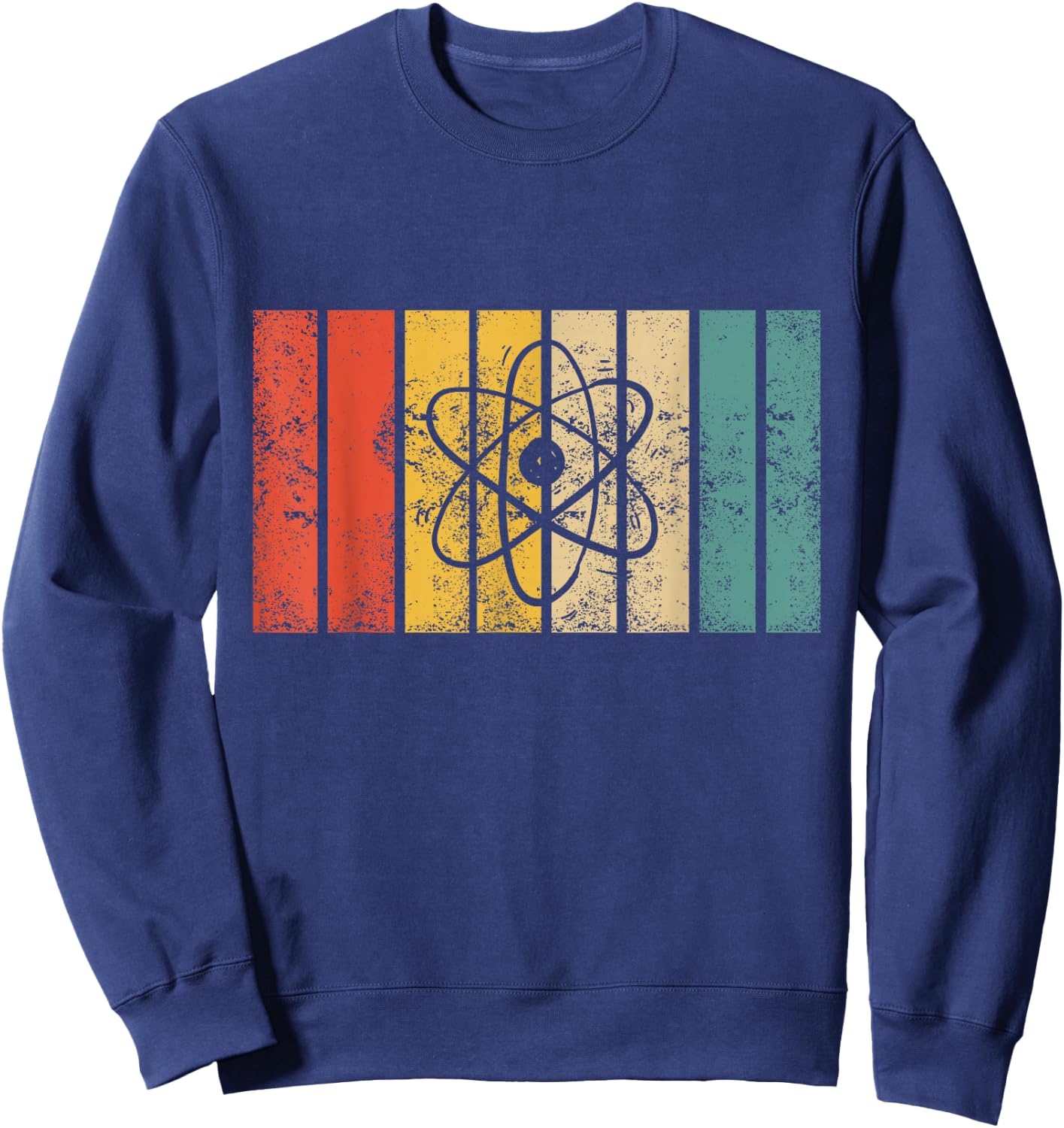 Physics Gifts & Accessories Retro Science Atom Vintage Physics - Black, Small Sweatshirt - Sweatshirt | Navy