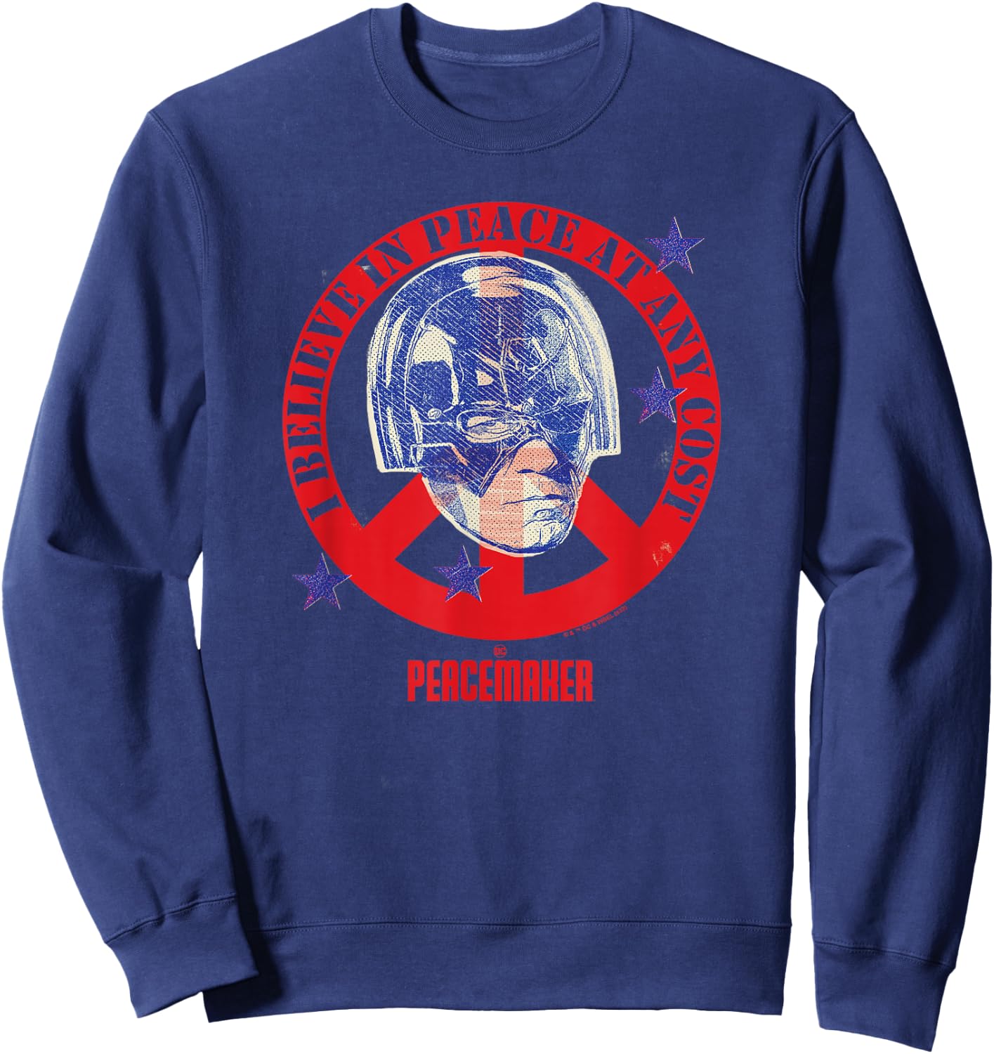 DC Comics Peacemaker Peace At Any Cost Badge Sweatshirt - Sweatshirt | Navy