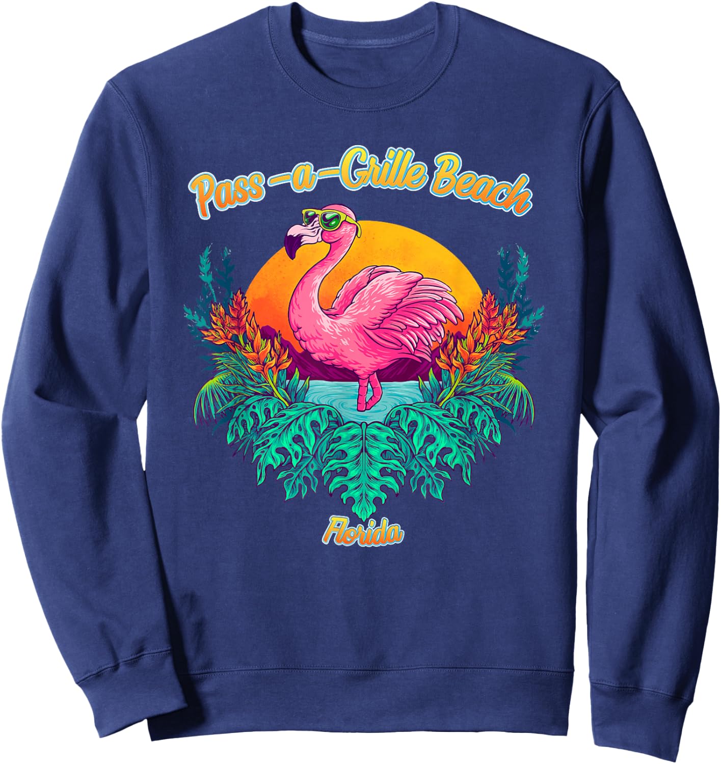 Pass-a-Grille Beach Souvenir - Florida Reminder Women Girls Kids Sweatshirt - Sweatshirt | Navy