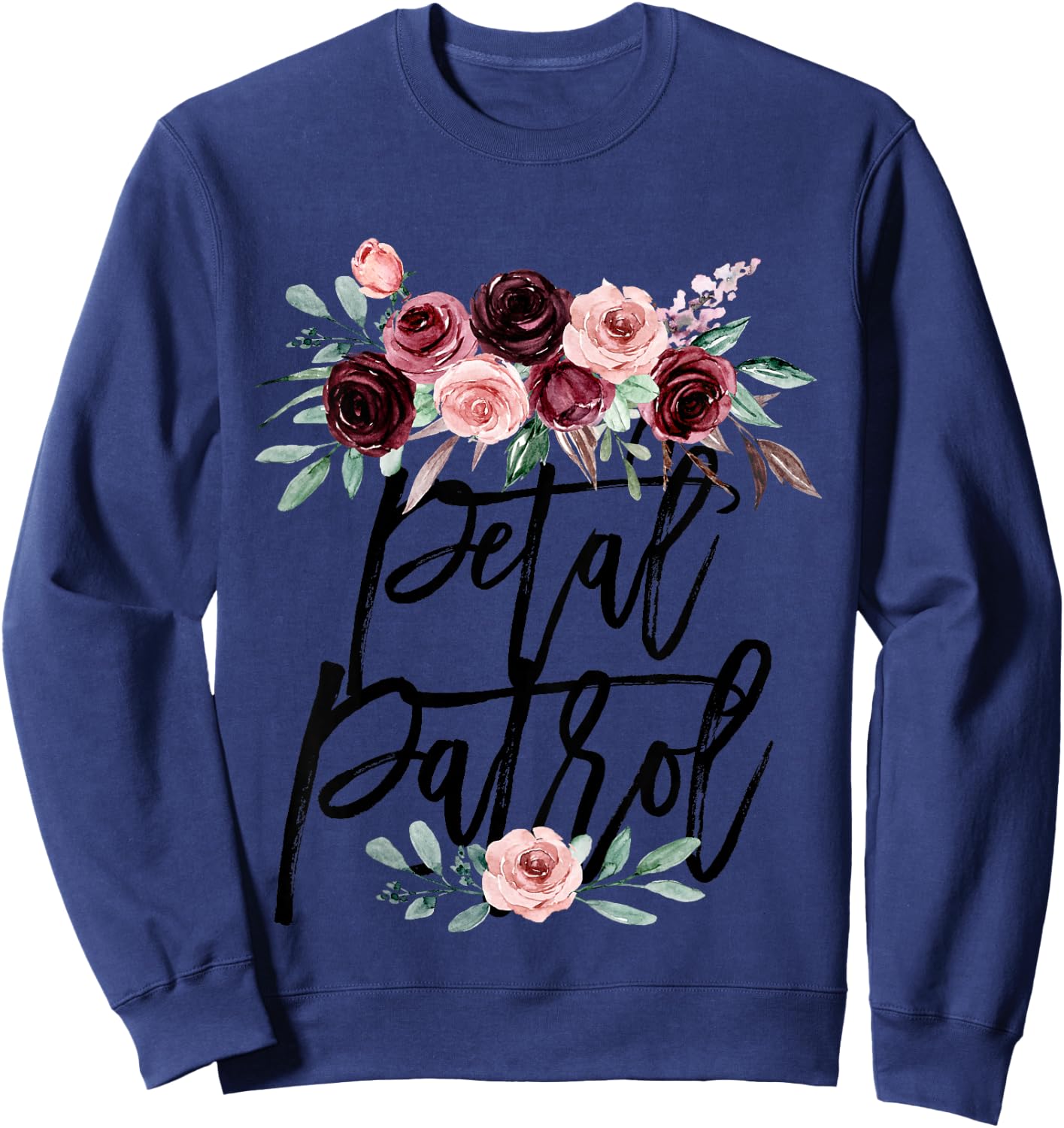 Bridesmaid Proposal for Toddler Girls Petal Patrol Floral Sweatshirt - Sweatshirt | Navy