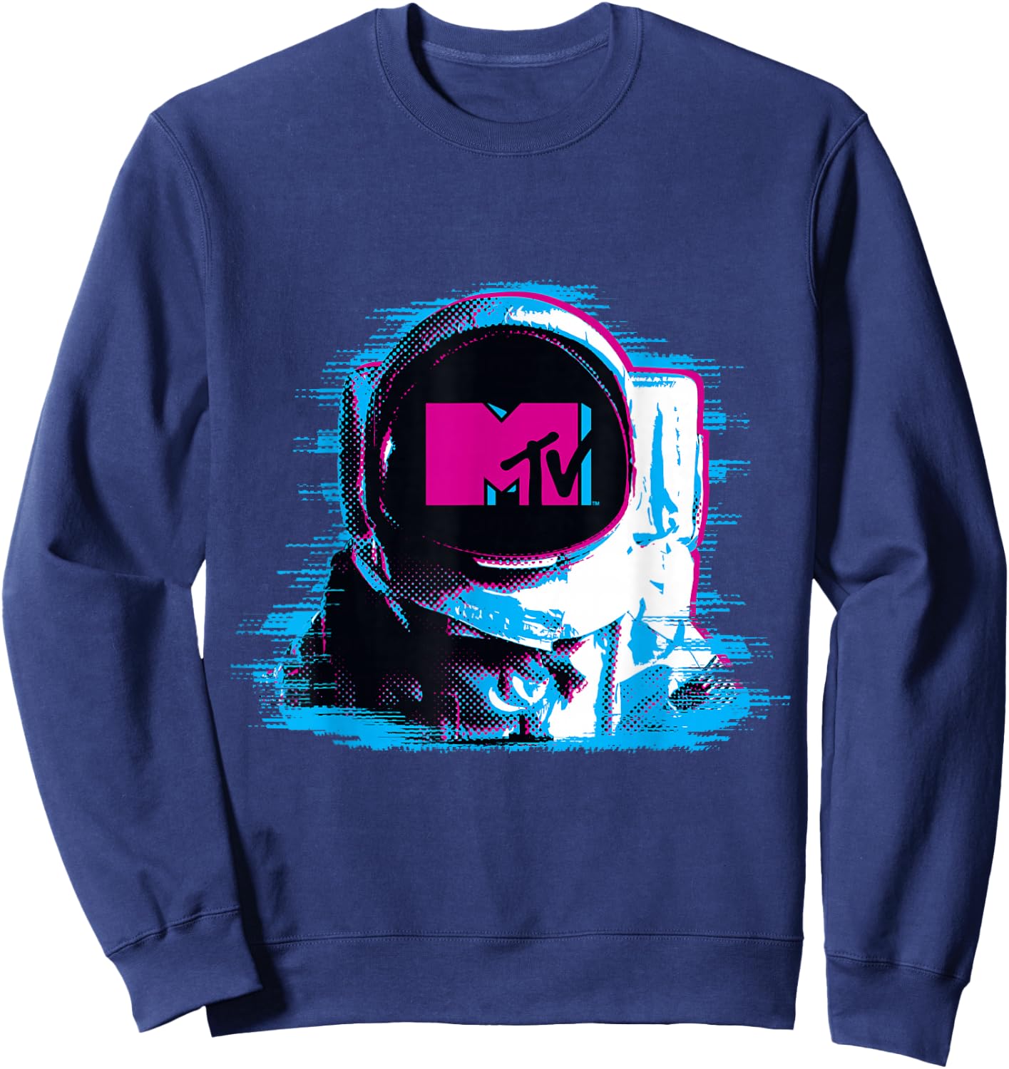 MTV VMA Astronaut Static Tech Logo Helmet Sweatshirt - Sweatshirt | Navy