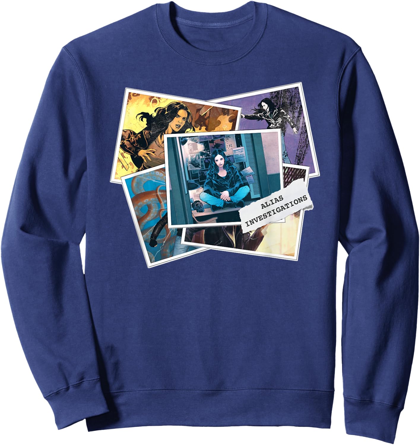 Marvel Jessica Jones Alias Investigations Photos Sweatshirt - Sweatshirt | Navy