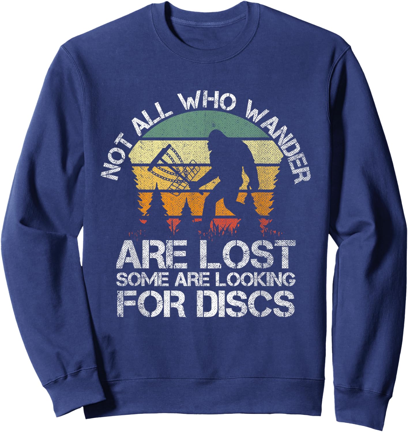 Disc Golf Funny Bigfoot Women Apparel Sweatshirt - Sweatshirt | Navy