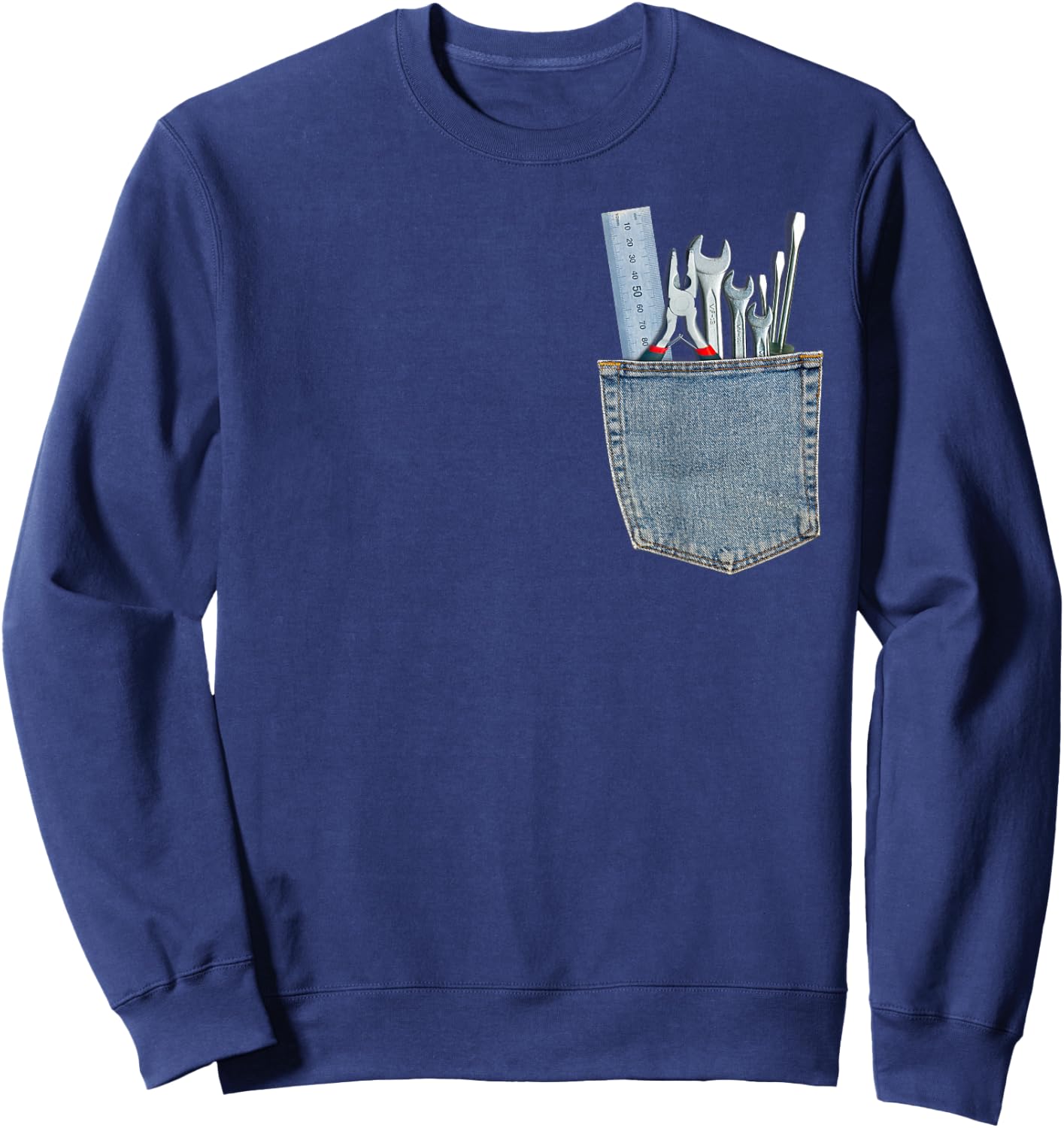 Work Tools in My Pocket Funny Mechanical Engineer T Shirt Sweatshirt - Sweatshirt | Navy