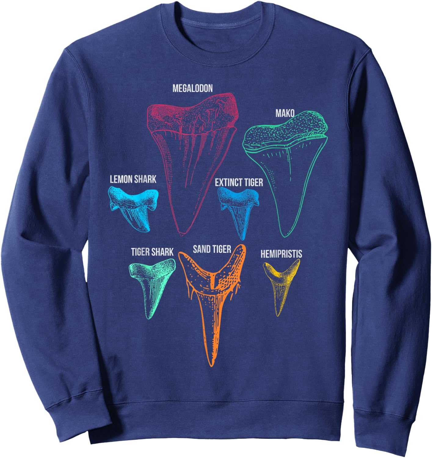 Shark Tooth Hunting Identity Key T Shirt Sweatshirt - Sweatshirt | Navy