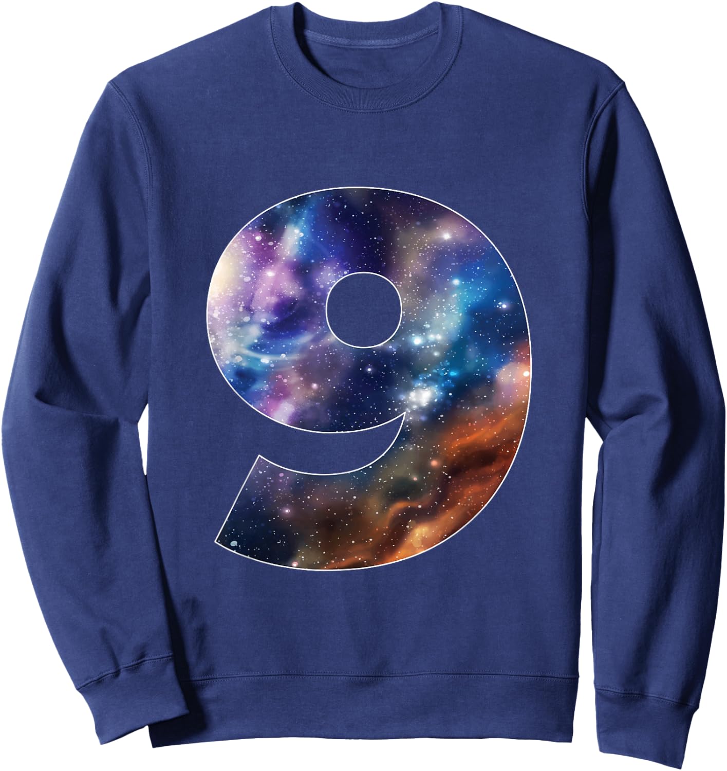 Galaxy 9 Year Old 9th Birthday Space Themed Astronaut Boy Sweatshirt - Sweatshirt | Navy