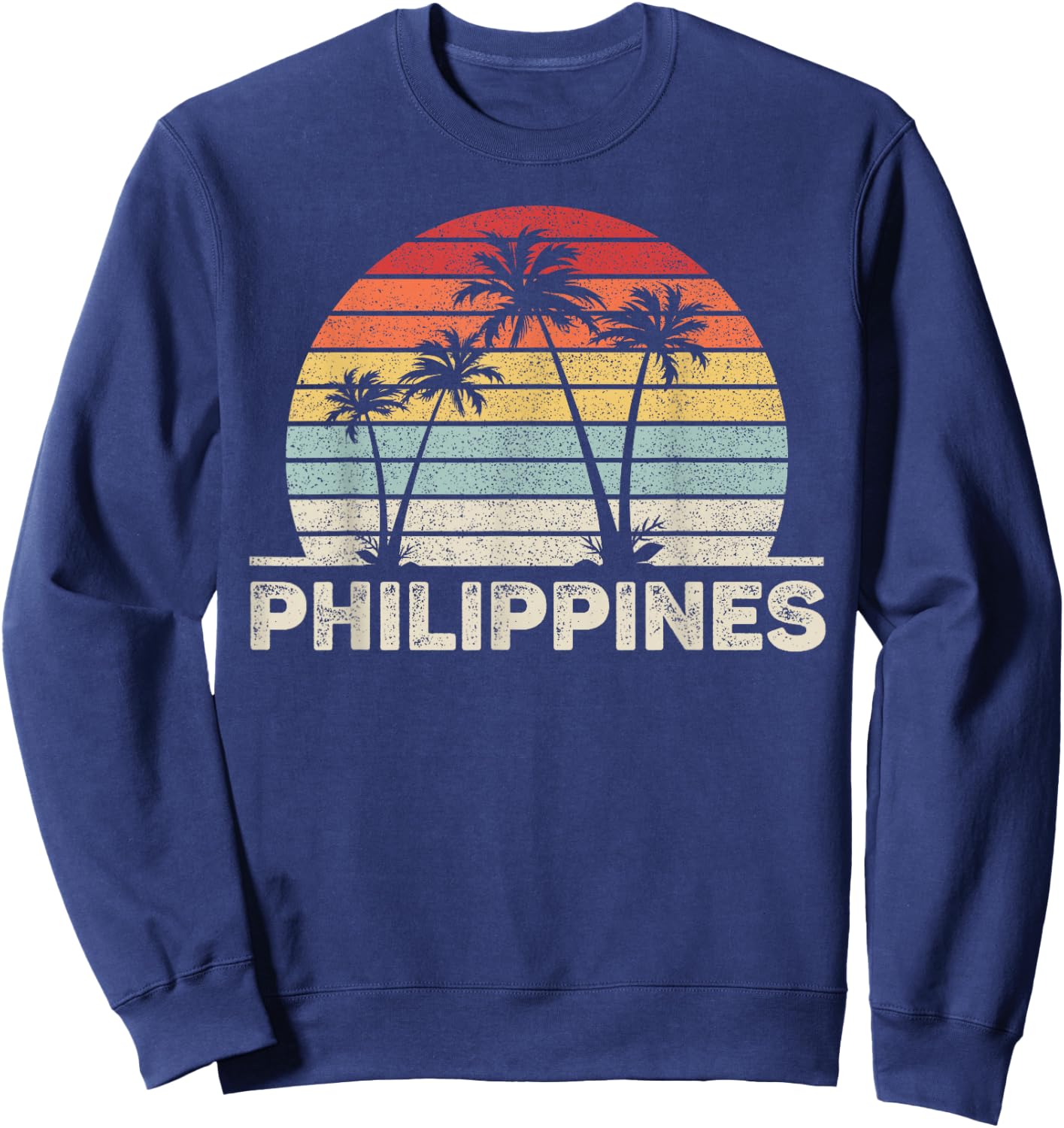 Retro Vintage Philippines Sweatshirt - Sweatshirt | Navy
