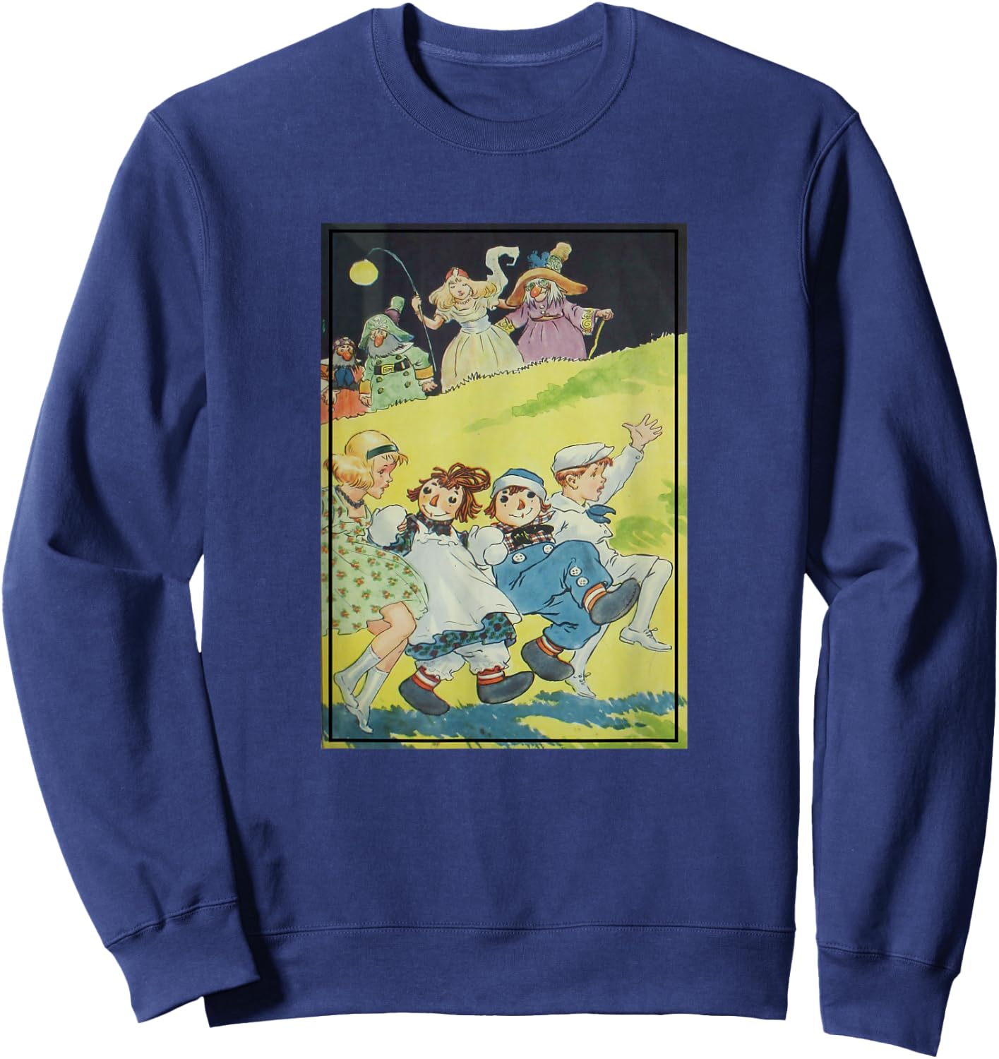 Raggedy Ann & Andy Book Illustration (1924) Sweatshirt - Sweatshirt | Navy