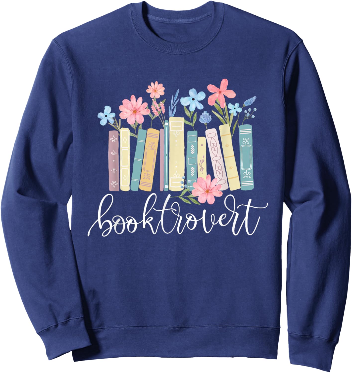 Booktrovert - Book Lover Reading Bookworm Reader Sweatshirt - Sweatshirt | Navy