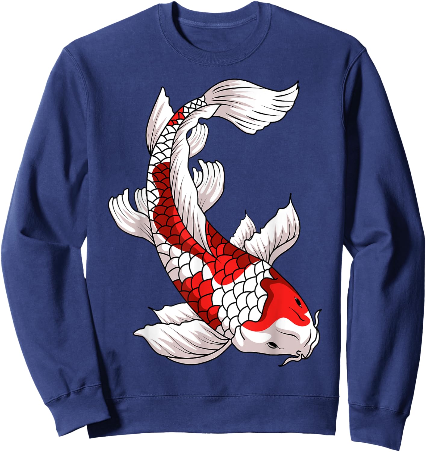 Koi Fish Carp Japanese Asian Nishikigoi Taisho Sanke Asagi Sweatshirt - Sweatshirt | Navy
