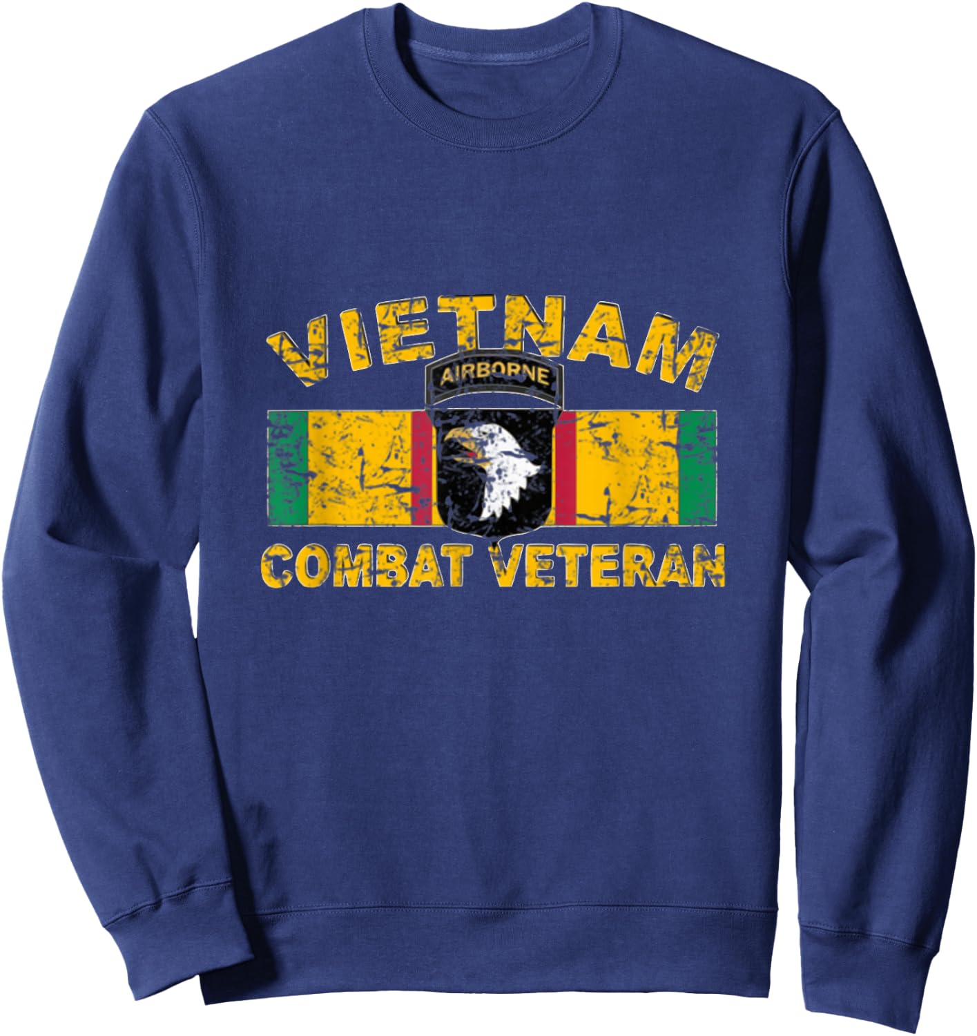 101st Airborne Vietnam Combat Veteran Sweatshirt - Sweatshirt | Navy