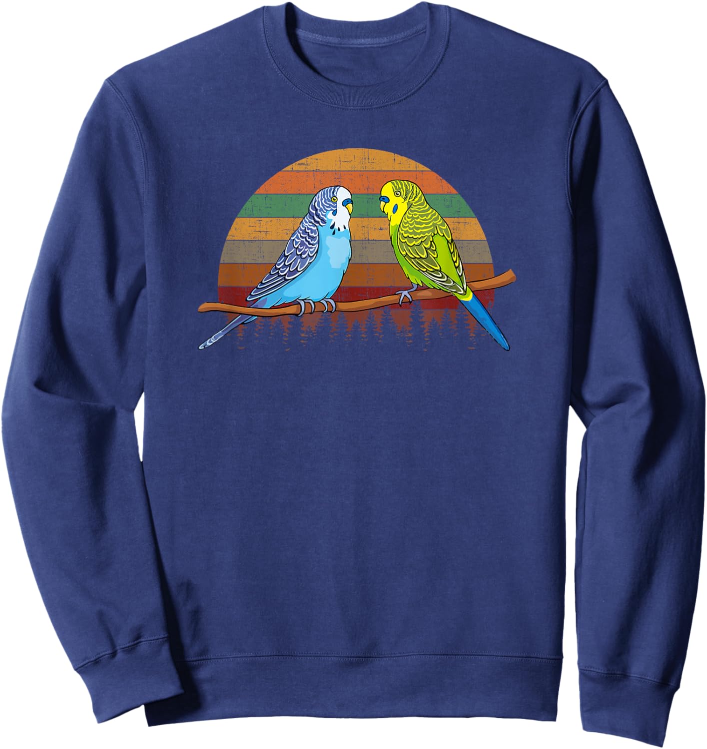 parakeet retro Budgies parakeet Sweatshirt - Sweatshirt | Navy