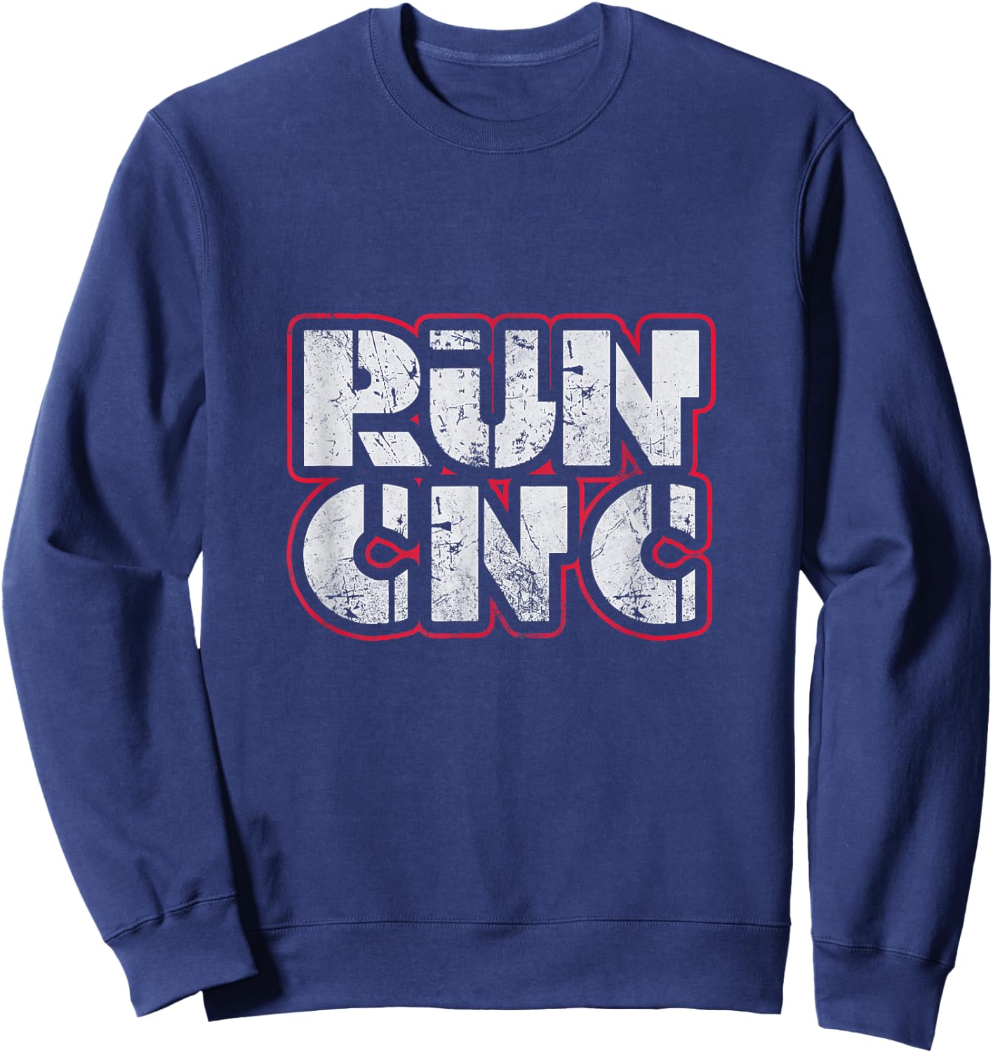 CNC Machinist Run CNC Machining Programming Distressed Sweatshirt - Sweatshirt | Navy
