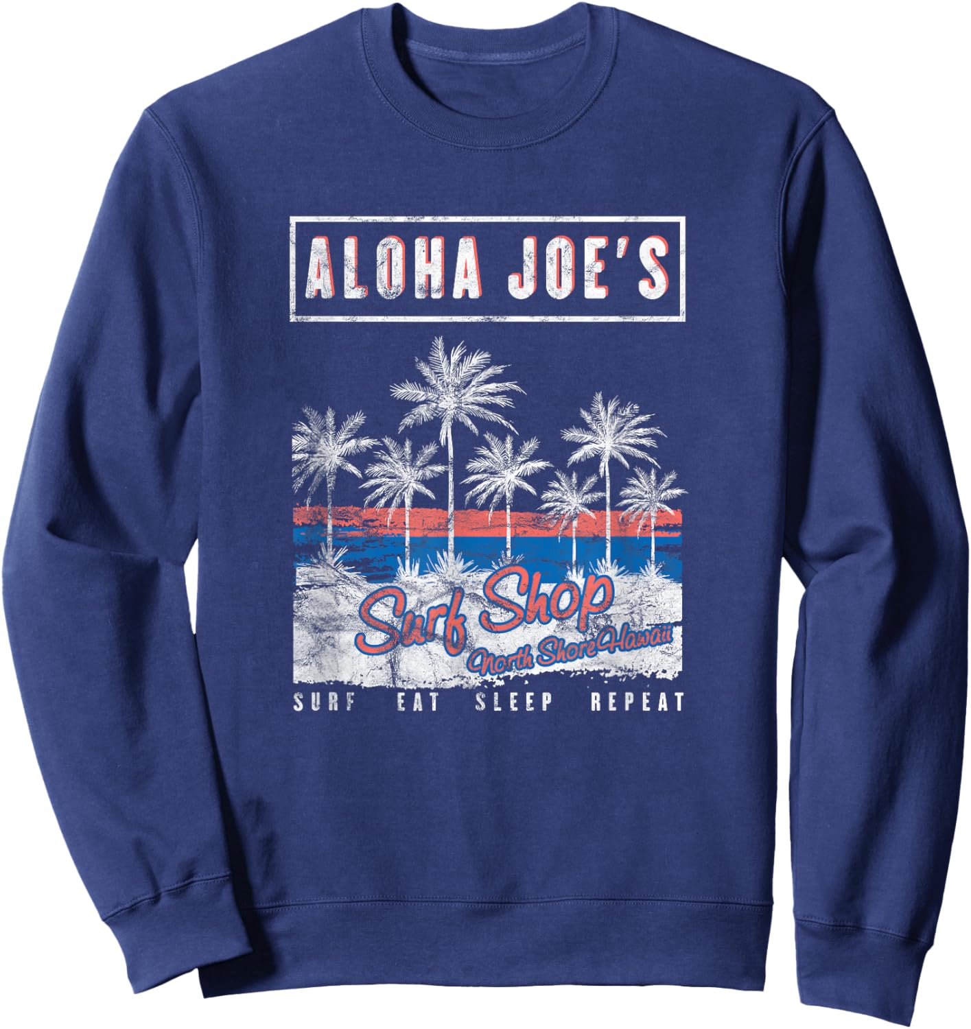 Aloha Joes Hawaii Surf Shop Palm Tree Sweatshirt - Sweatshirt | Navy