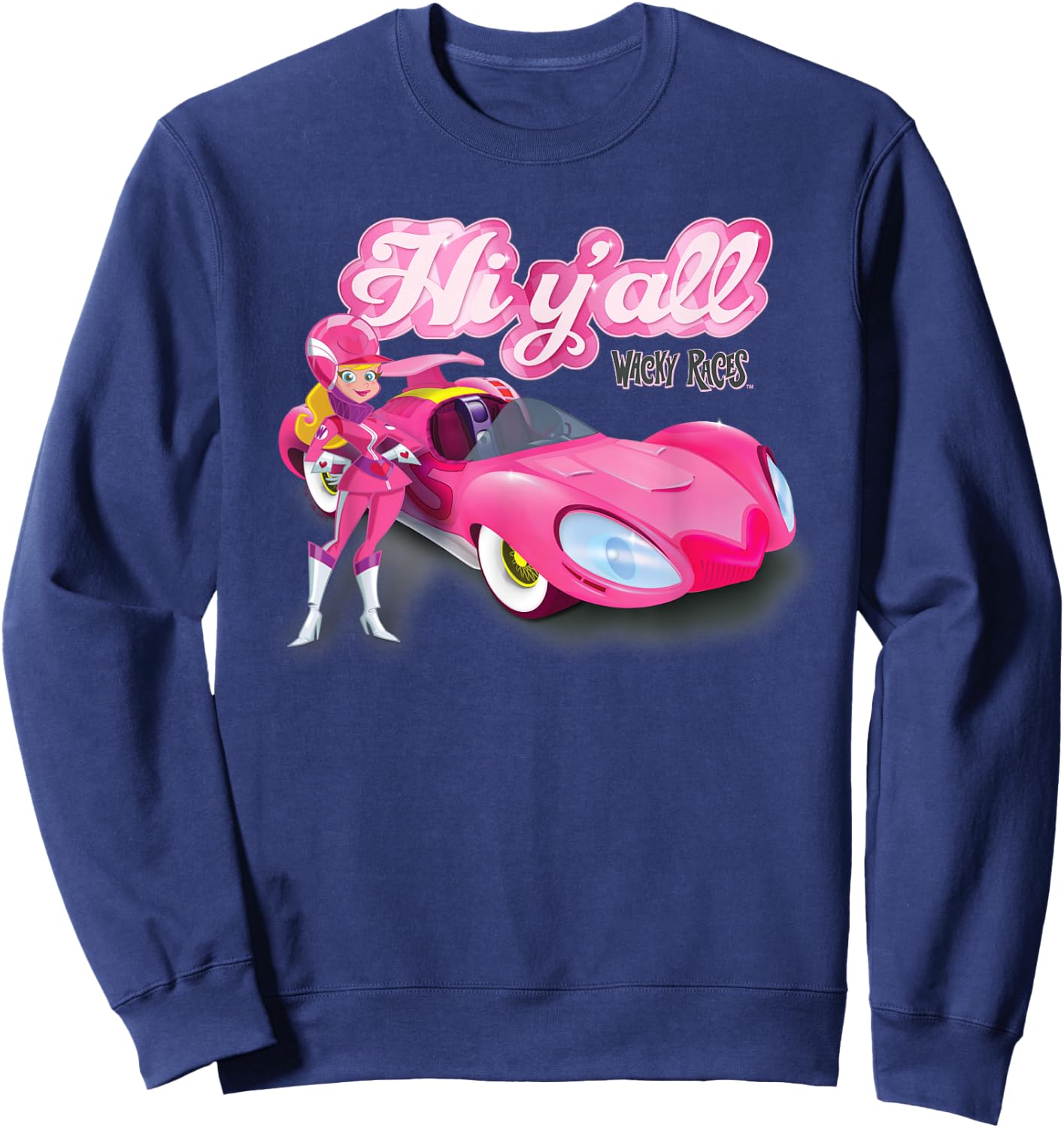 Wacky Races Penelope Pitstop Hi Y'all Sweatshirt - Sweatshirt | Navy