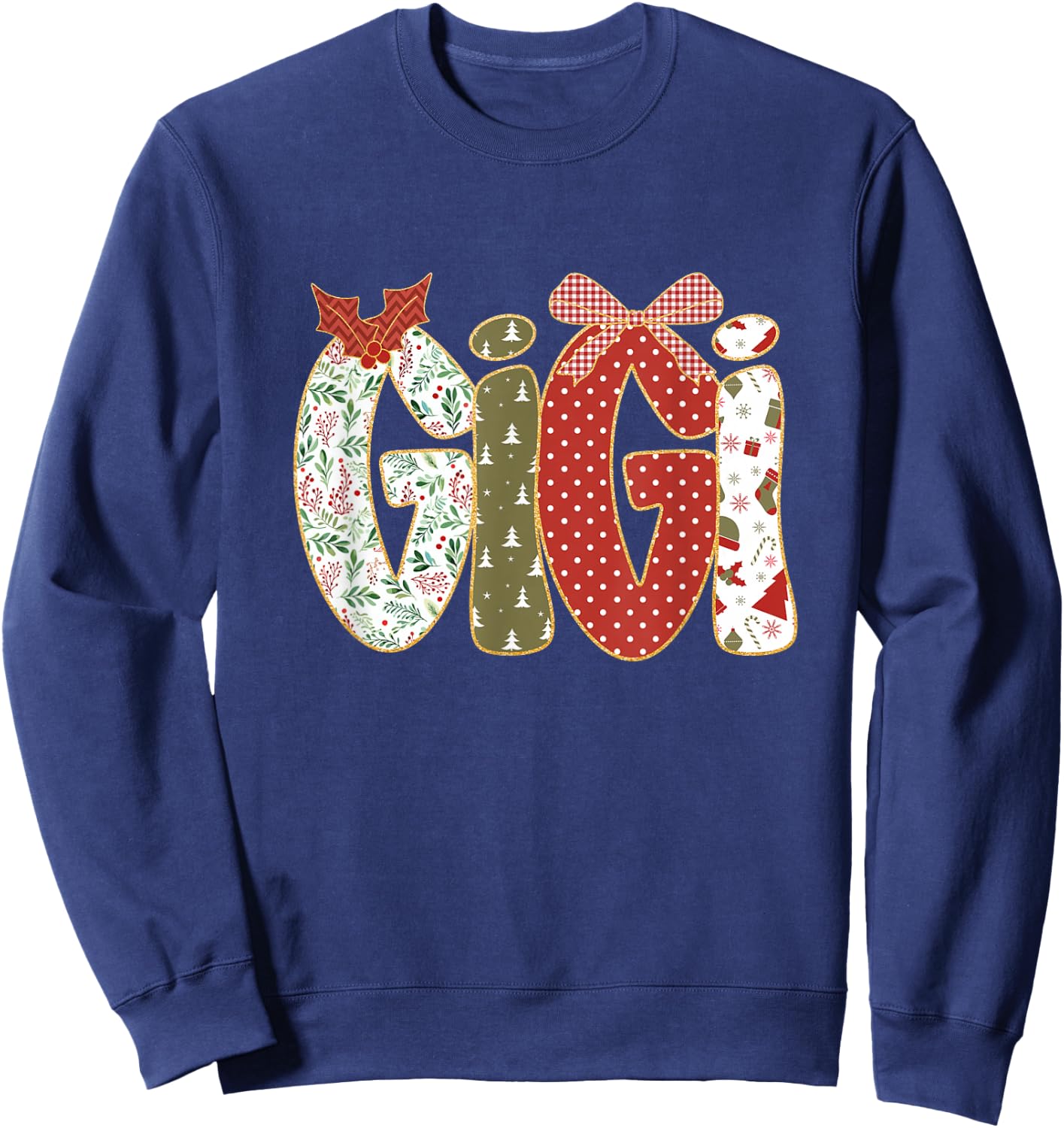 Christmas Gigi Coquette Holiday Grandma Sweatshirt - Sweatshirt | Navy