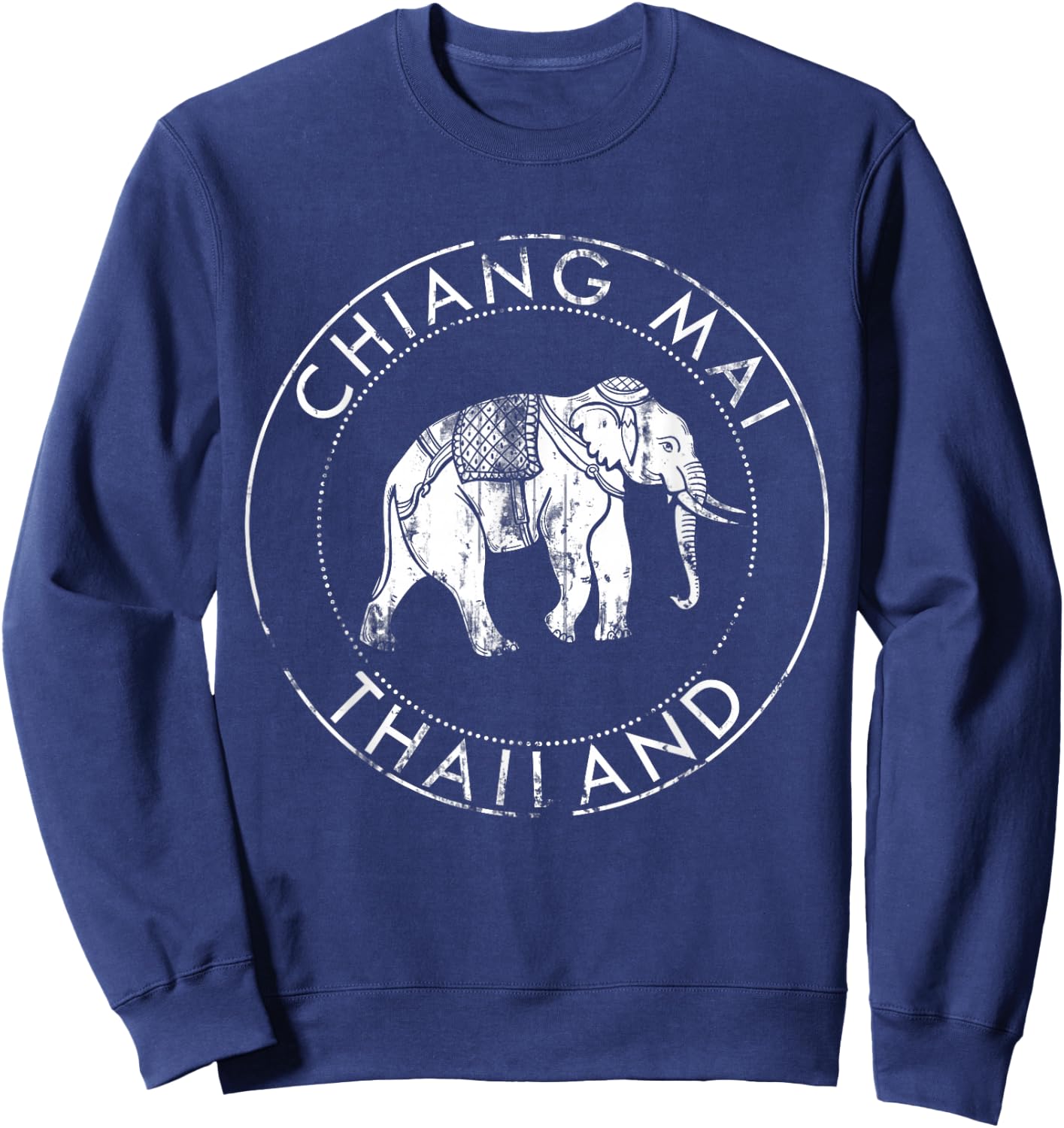 Animal Elephant Bangkok Asia Thailand Sweatshirt - Sweatshirt | Navy