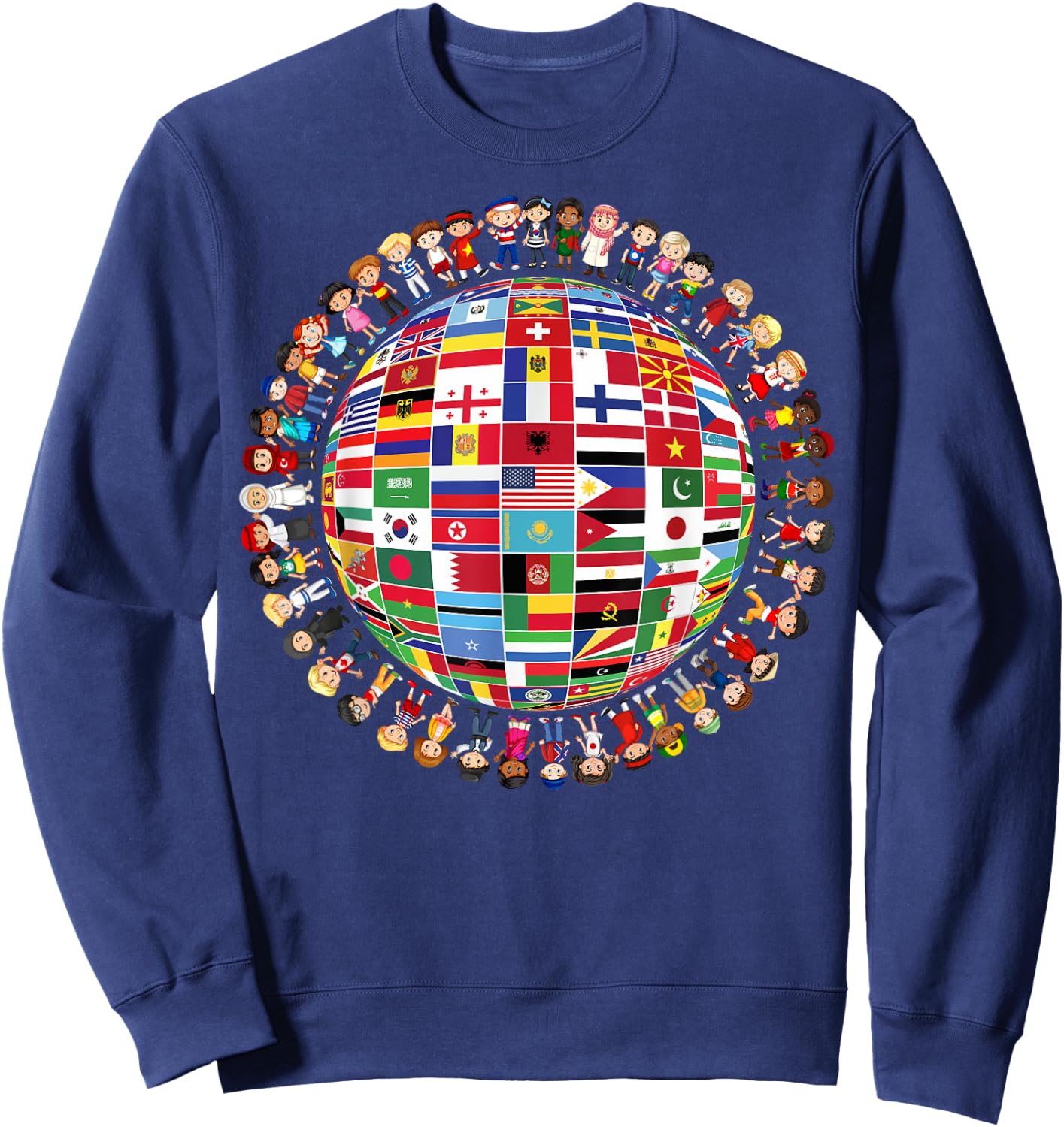 World Peace International Day Of Peace National Flags Sweatshirt - Sweatshirt | Navy