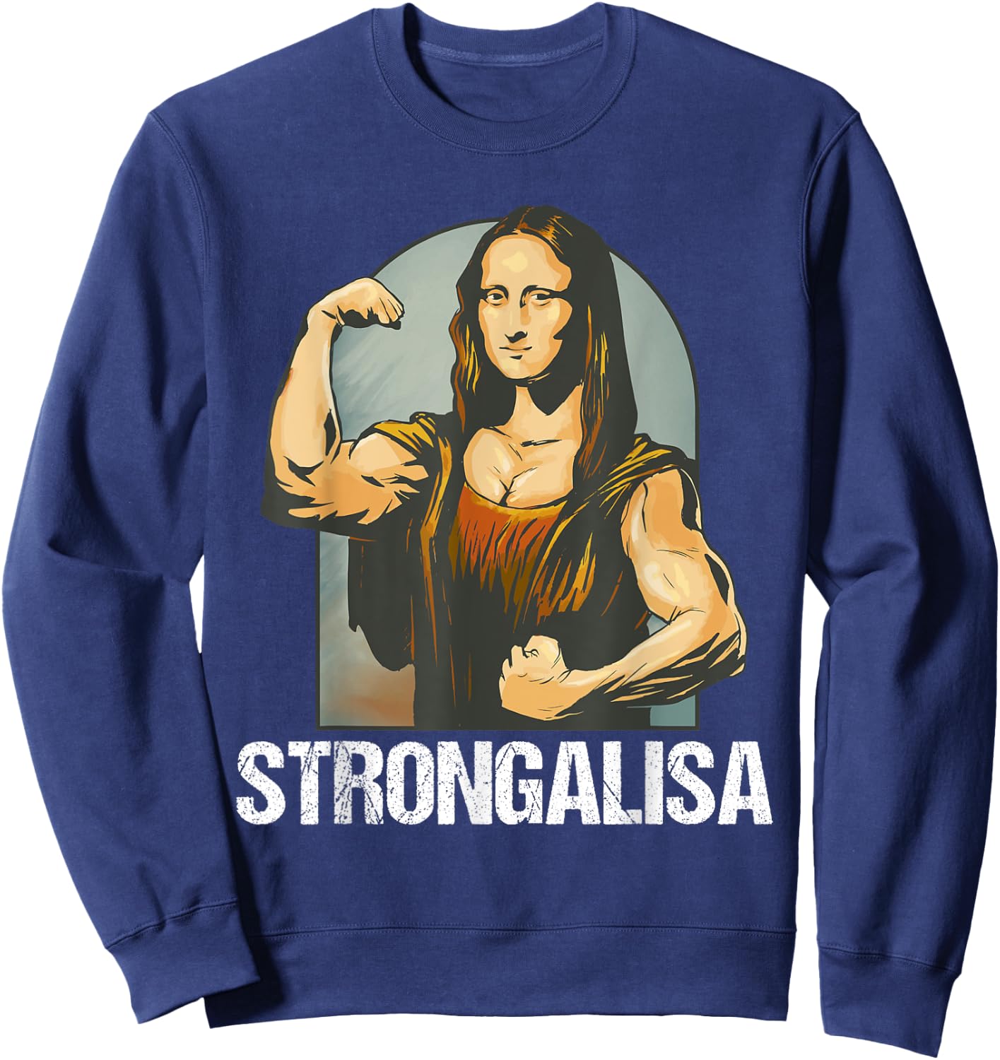 Funny bodybuilding shirt as a funny parody Sweatshirt - Sweatshirt | Navy