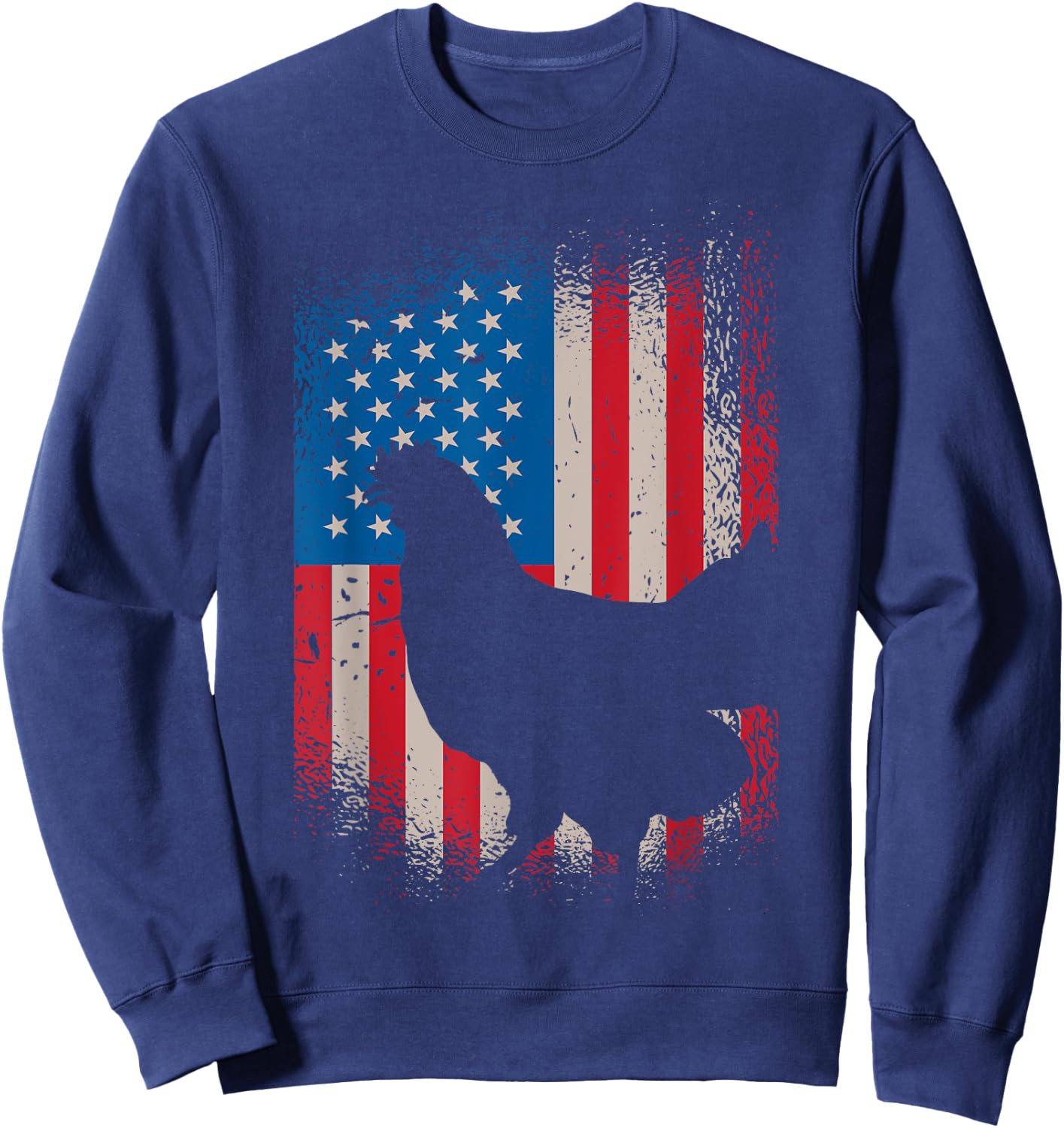 Chicken USA Flag design for Patriotic Farmer Kids Men Sweatshirt - Sweatshirt | Navy