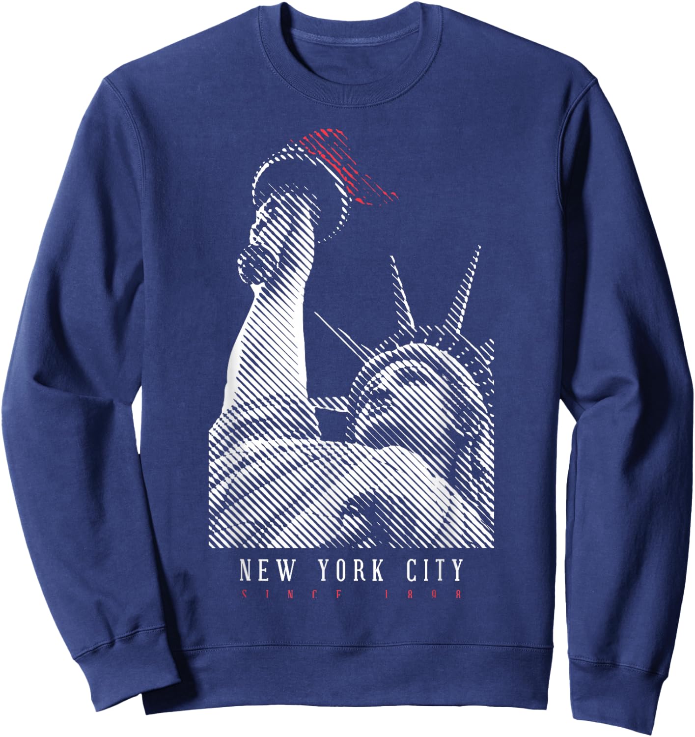 Statue of Liberty New York City NYC NY USA America Souvenir Sweatshirt - Sweatshirt | Navy