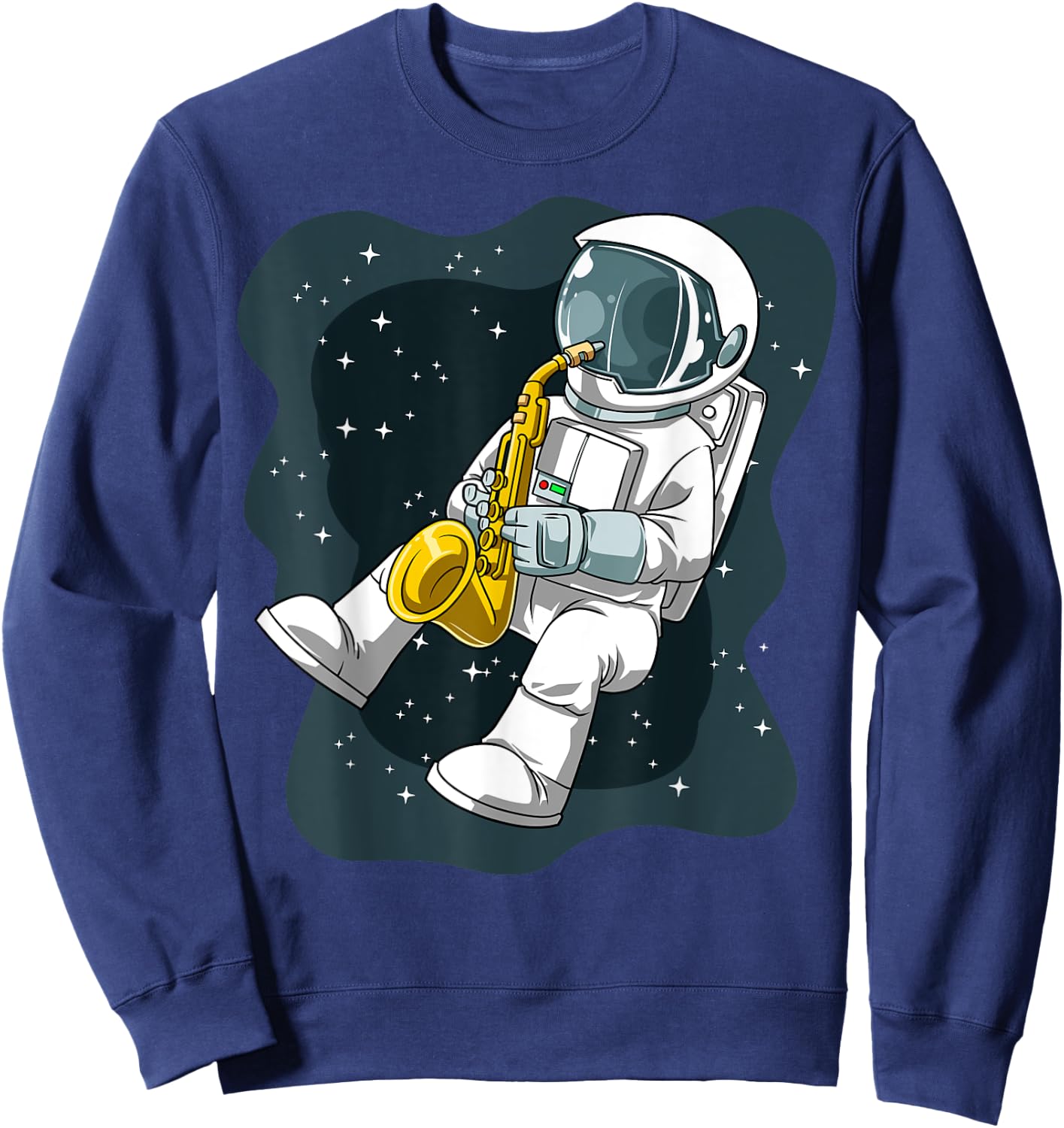 Astronaut Jazz Astronaut Sax Astronaut Playing Saxophone Sweatshirt - Sweatshirt | Navy