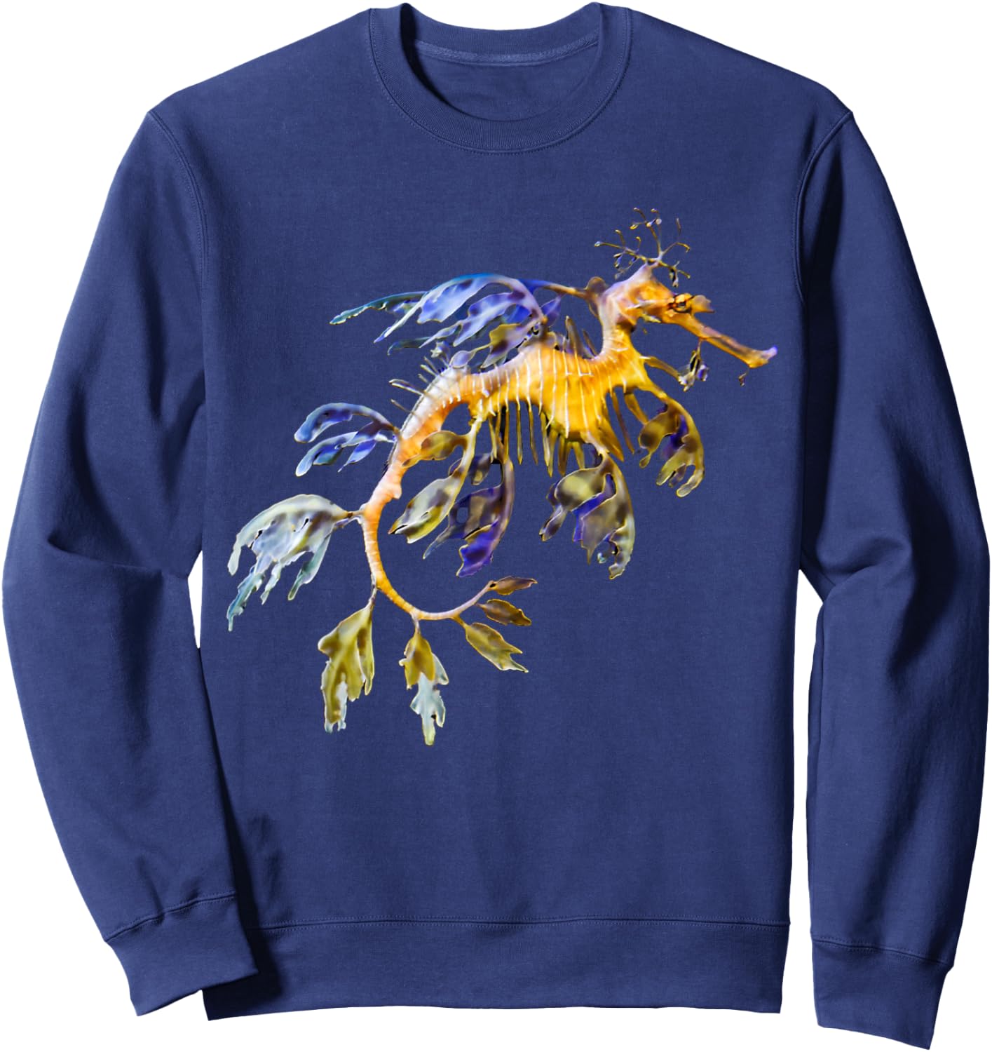 Ocean Lovers Leafy Sea dragon Seahorse Marine Life Sweatshirt - Sweatshirt | Navy