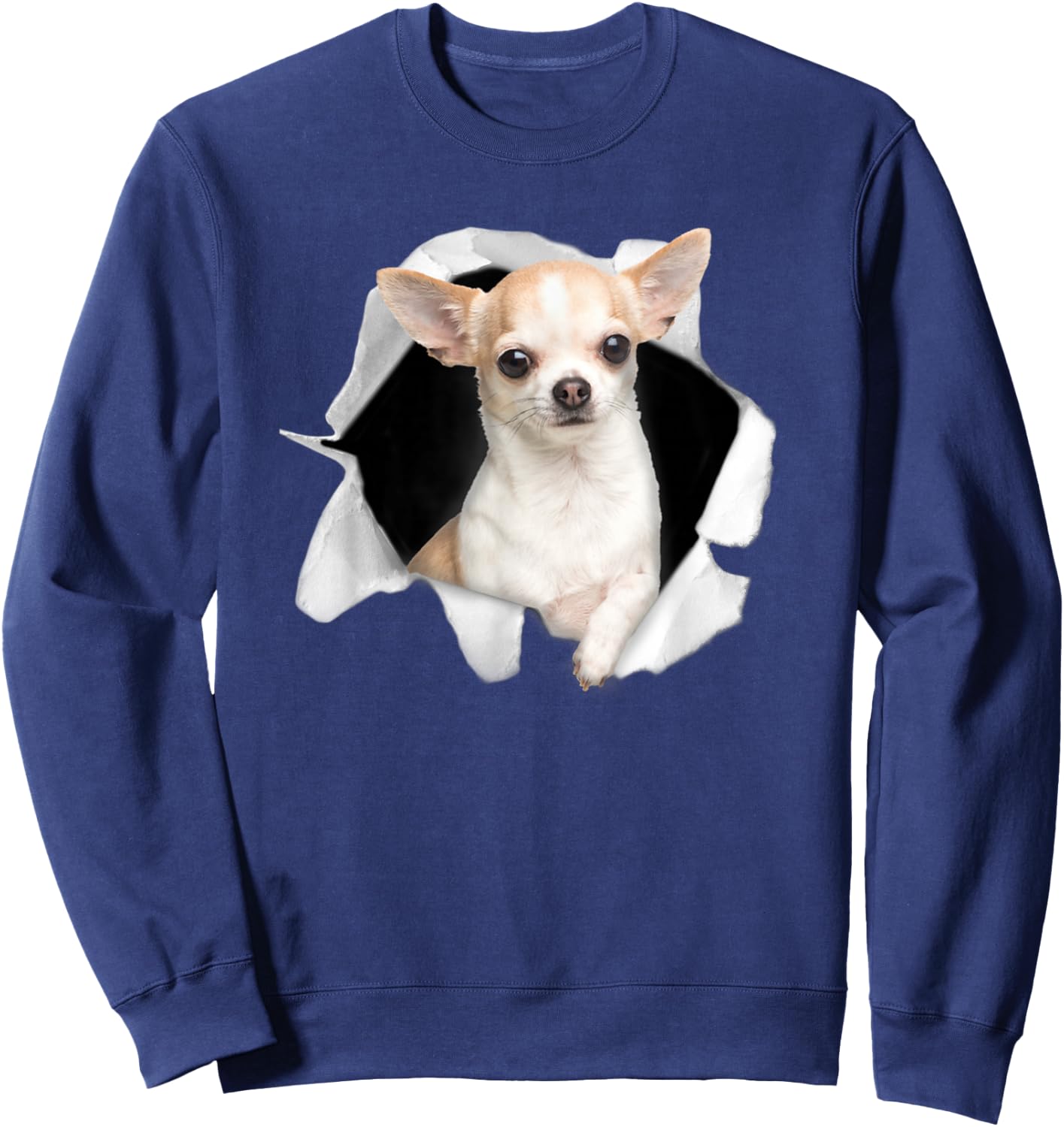 Cute Chihuahua Shirt Dog Puppy Lover Men Women Boys Girls Sweatshirt - Sweatshirt | Navy