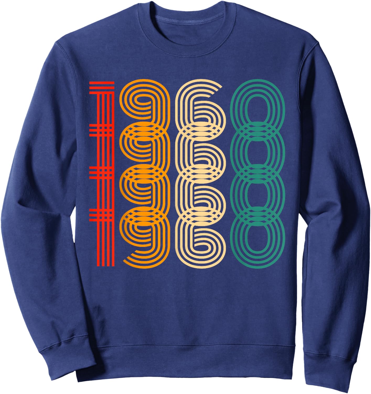 Vintage 1960 Birthday Year 1960 Classic Men Women Vintage Sweatshirt - Sweatshirt | Navy
