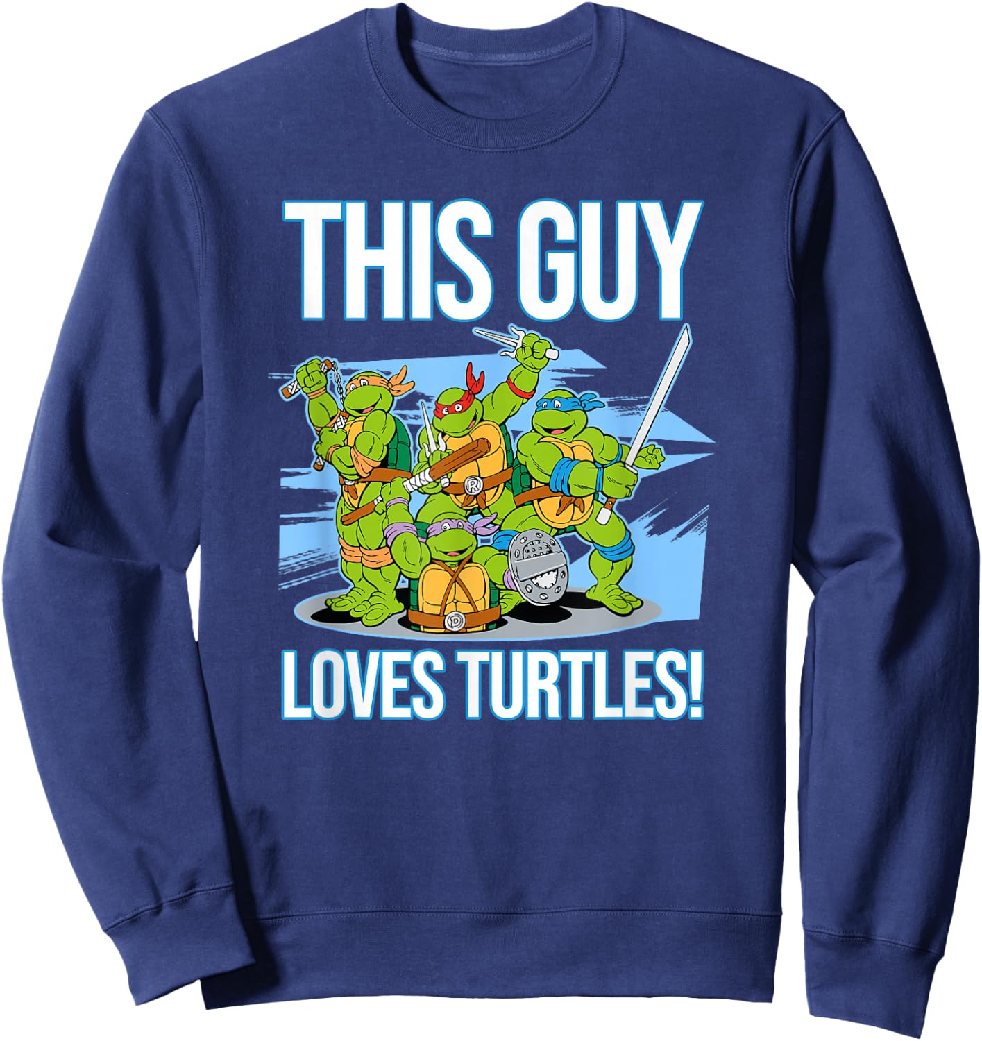 This Guy Loves Turtles Sweatshirt - Sweatshirt | Navy