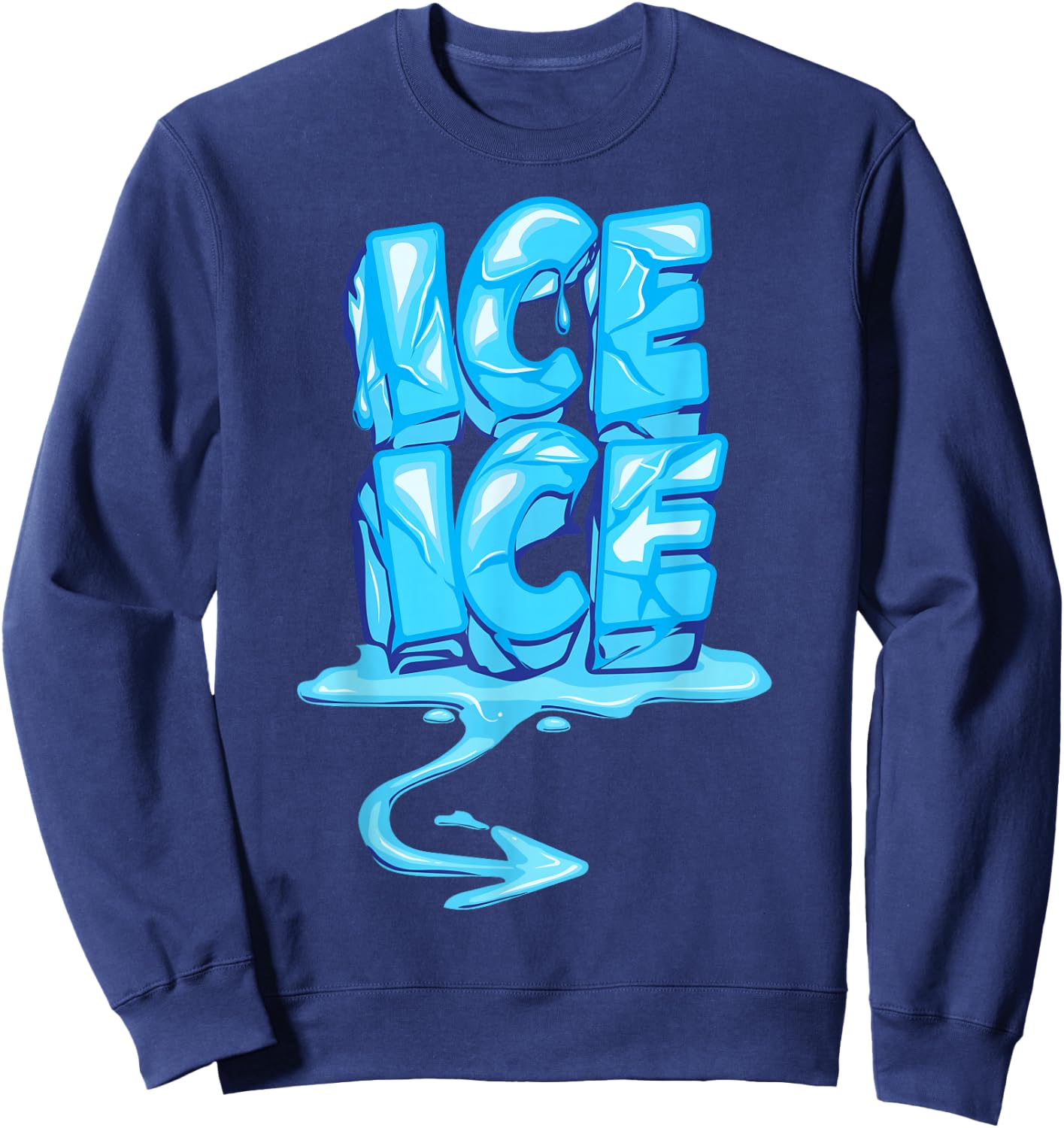 Ice Ice Arrow Pregnancy and Baby Announcement Winter Shirt Sweatshirt - Sweatshirt | Navy