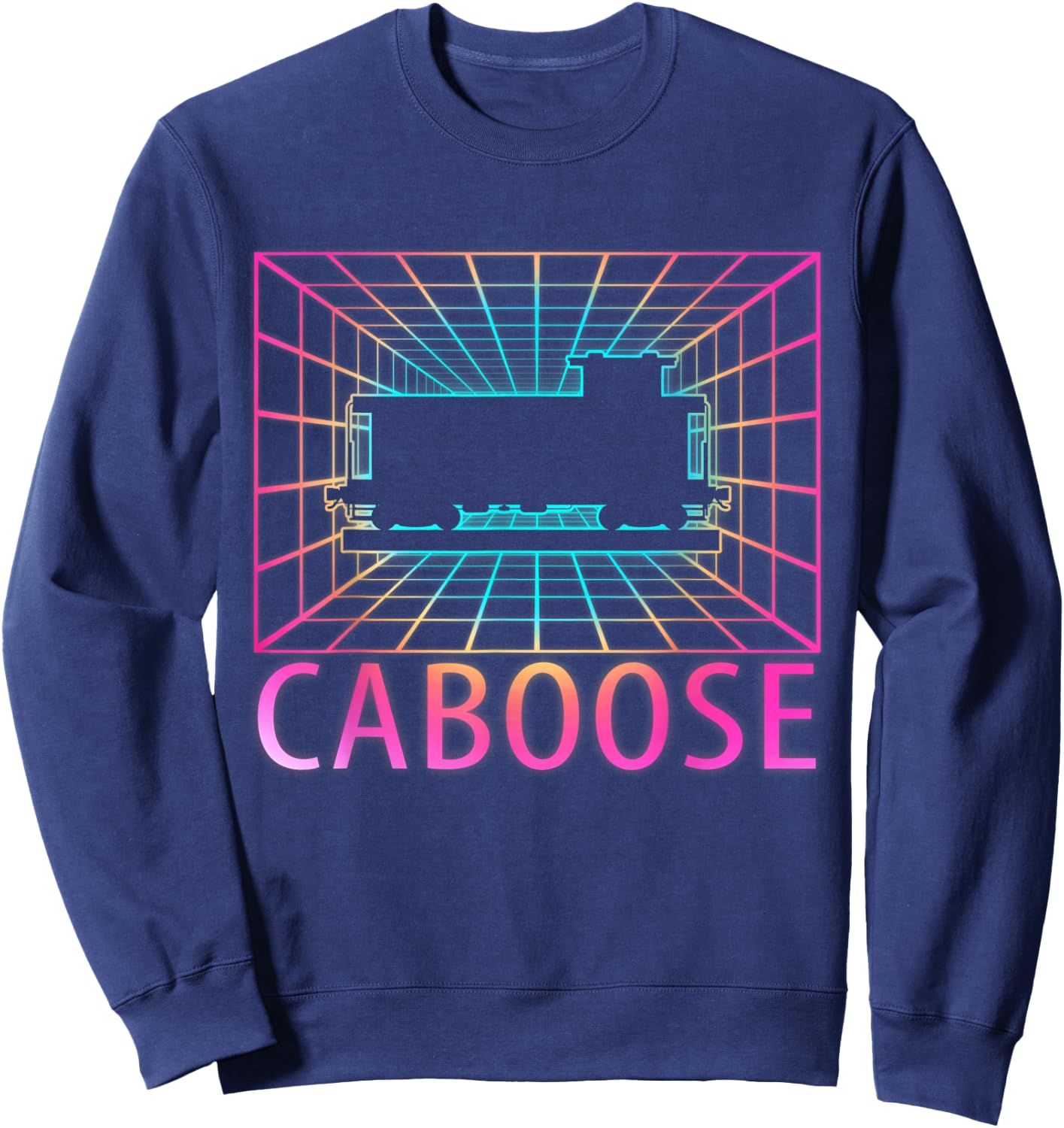Caboose Retro Gift Sweatshirt - Sweatshirt | Navy