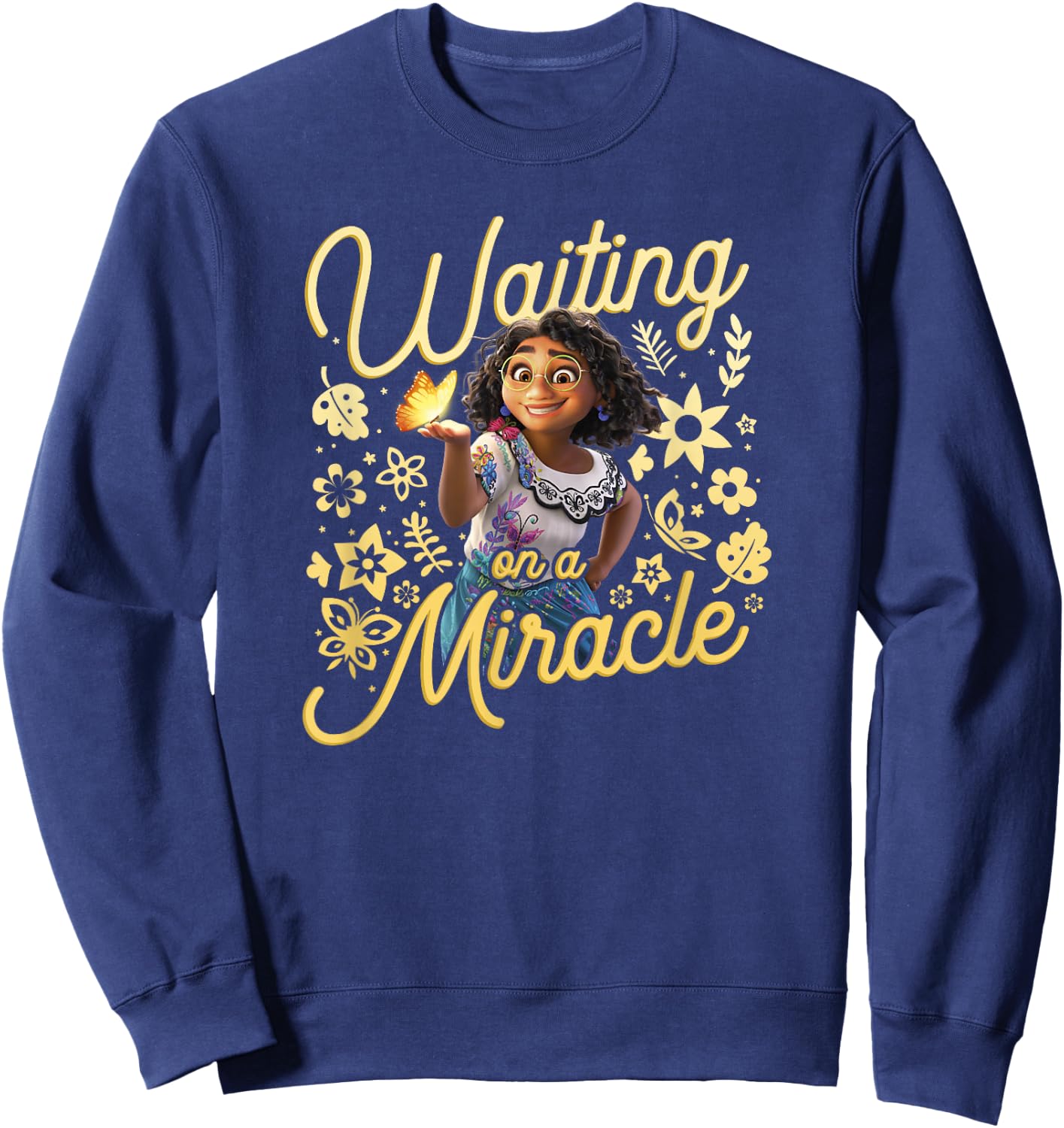 Disney Encanto Mirabel Waiting On A Miracle Butterfly Sweatshirt - Sweatshirt | Navy