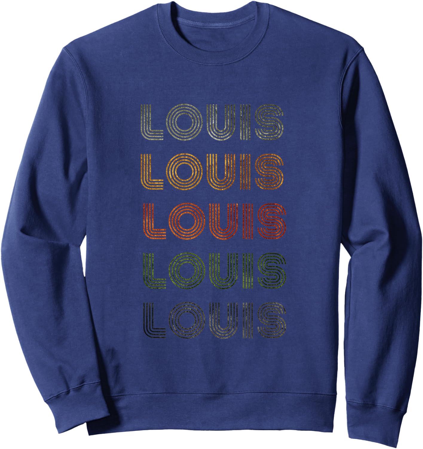 Love Heart Louis Grunge/Vintage Style Black Louis Sweatshirt - Sweatshirt | Navy