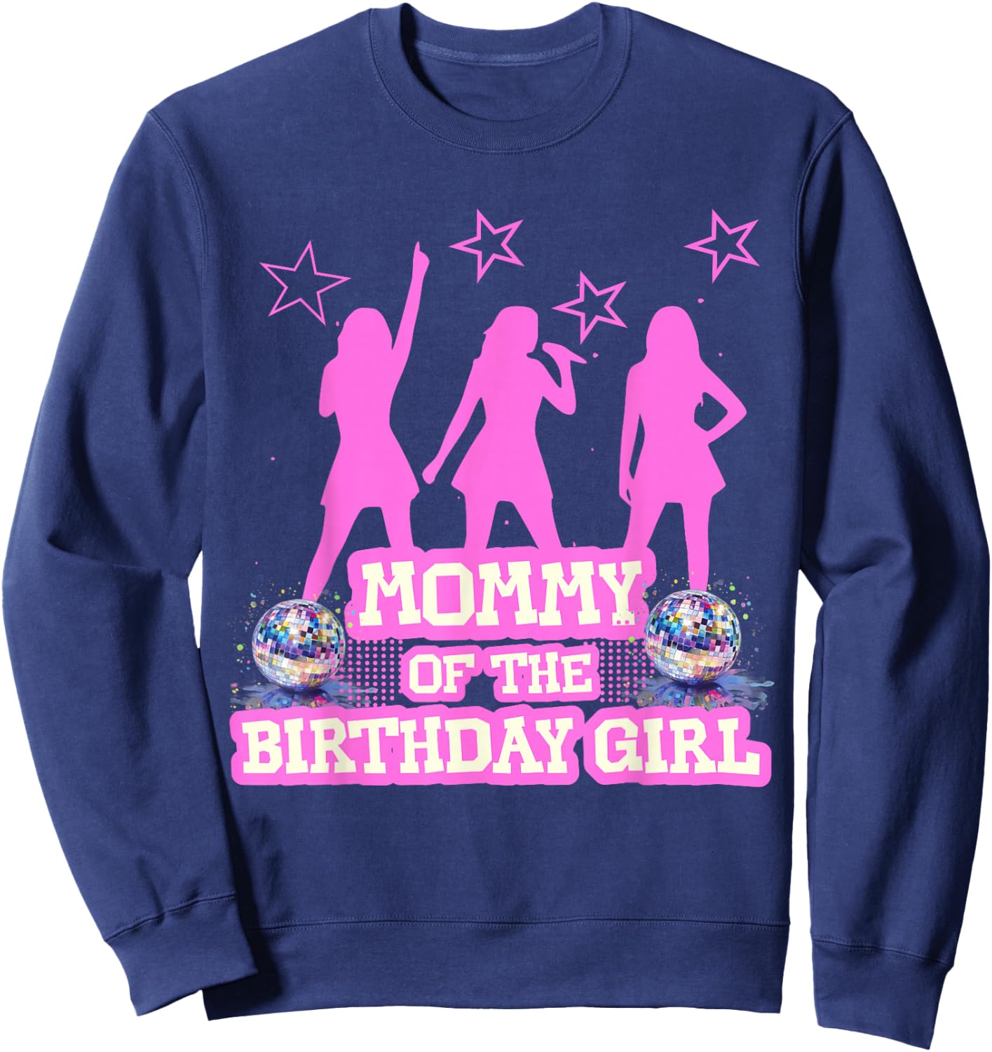 Mommy of The Kpop Girl Birthday Family Matching Party Sweatshirt - Sweatshirt | Navy