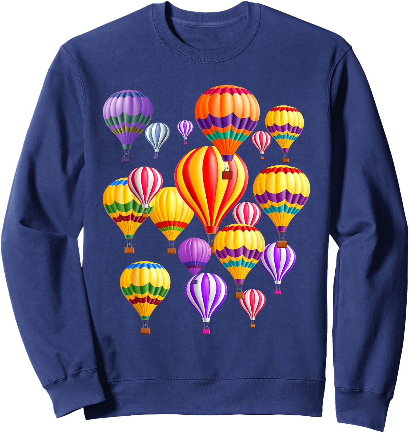 Colorful Hot Air Balloons Sweatshirt - Sweatshirt | Navy