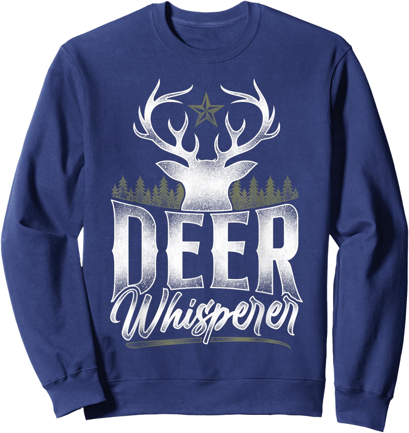 Buck Deer Hunting Hunter Vintage Deer Whisperer Sweatshirt - Sweatshirt | Navy