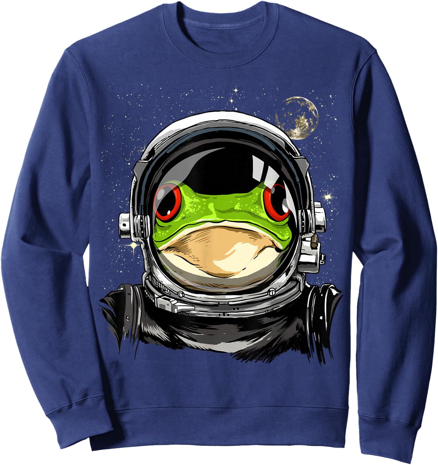 Astronaut Frog Shirt Spaceman Animal Galaxy Space Lover Sweatshirt - Sweatshirt | Navy