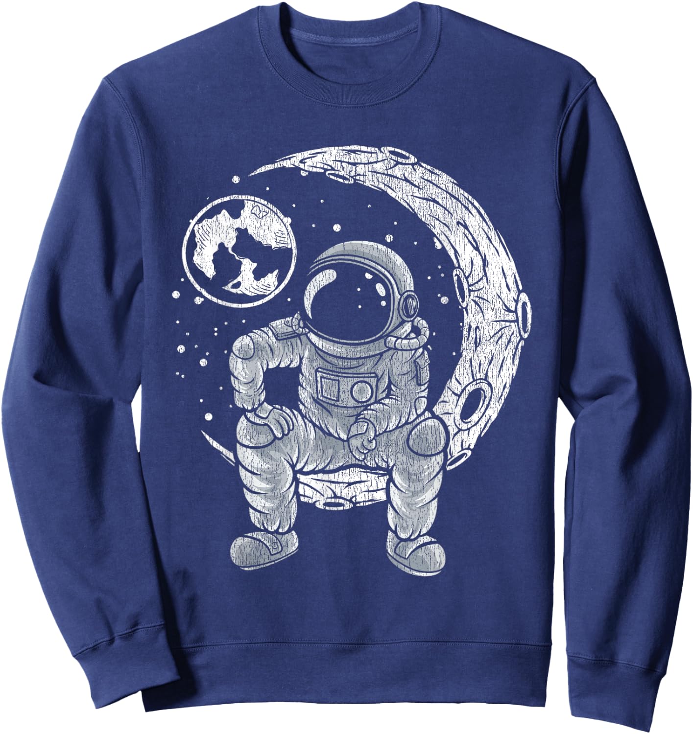 Outer Space Moon Landing Cosmonaut Gift Galaxy Astronaut Sweatshirt - Sweatshirt | Navy
