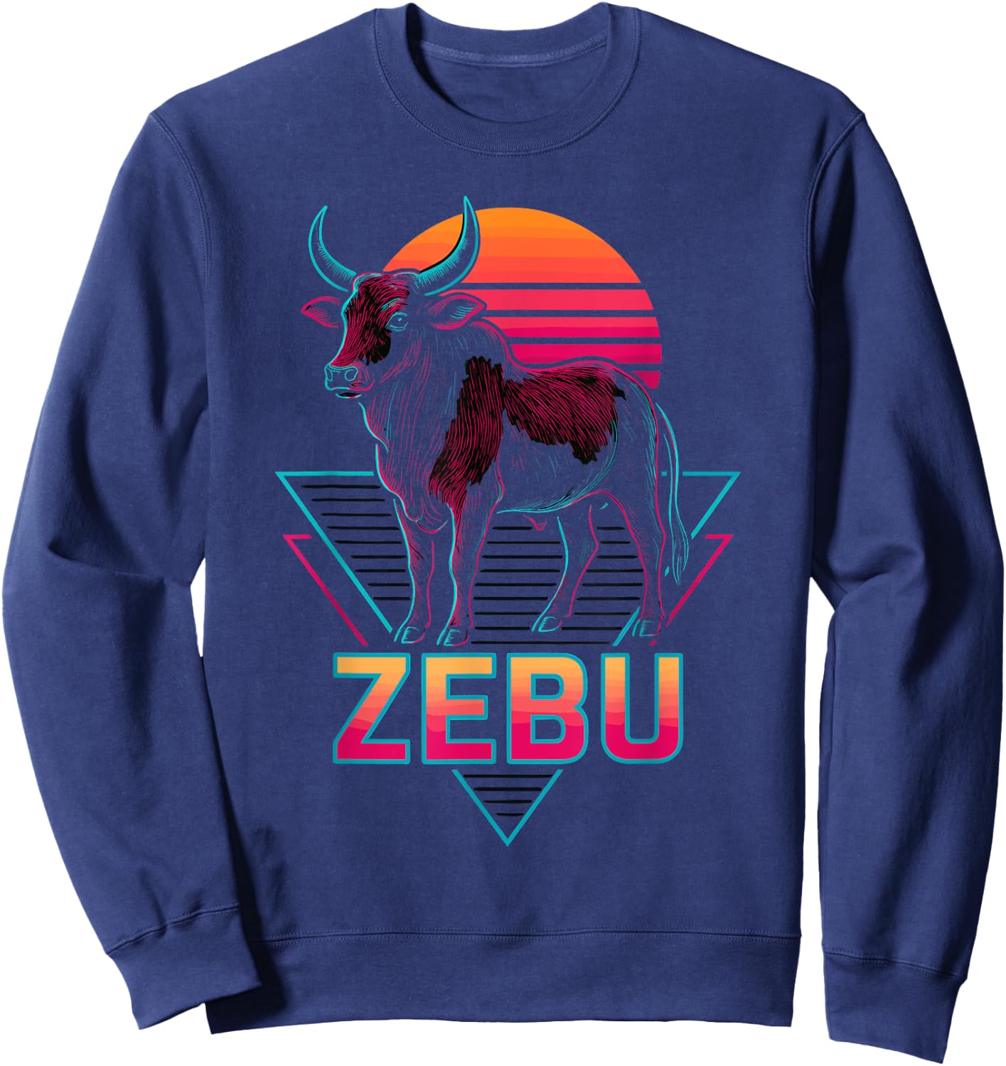 Zebu Retro Sweatshirt - Sweatshirt | Navy