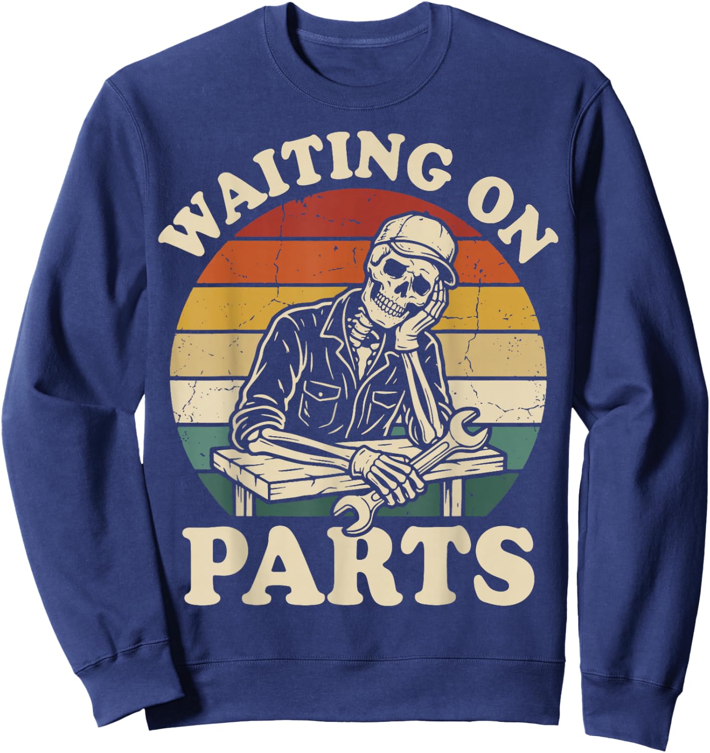 Waiting On Parts Skeleton Sweatshirt - Sweatshirt | Navy