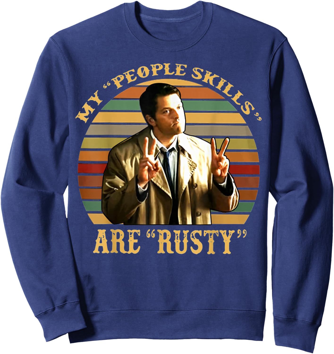My People Skills are Rusty Vintage Sweatshirt - Sweatshirt | Navy